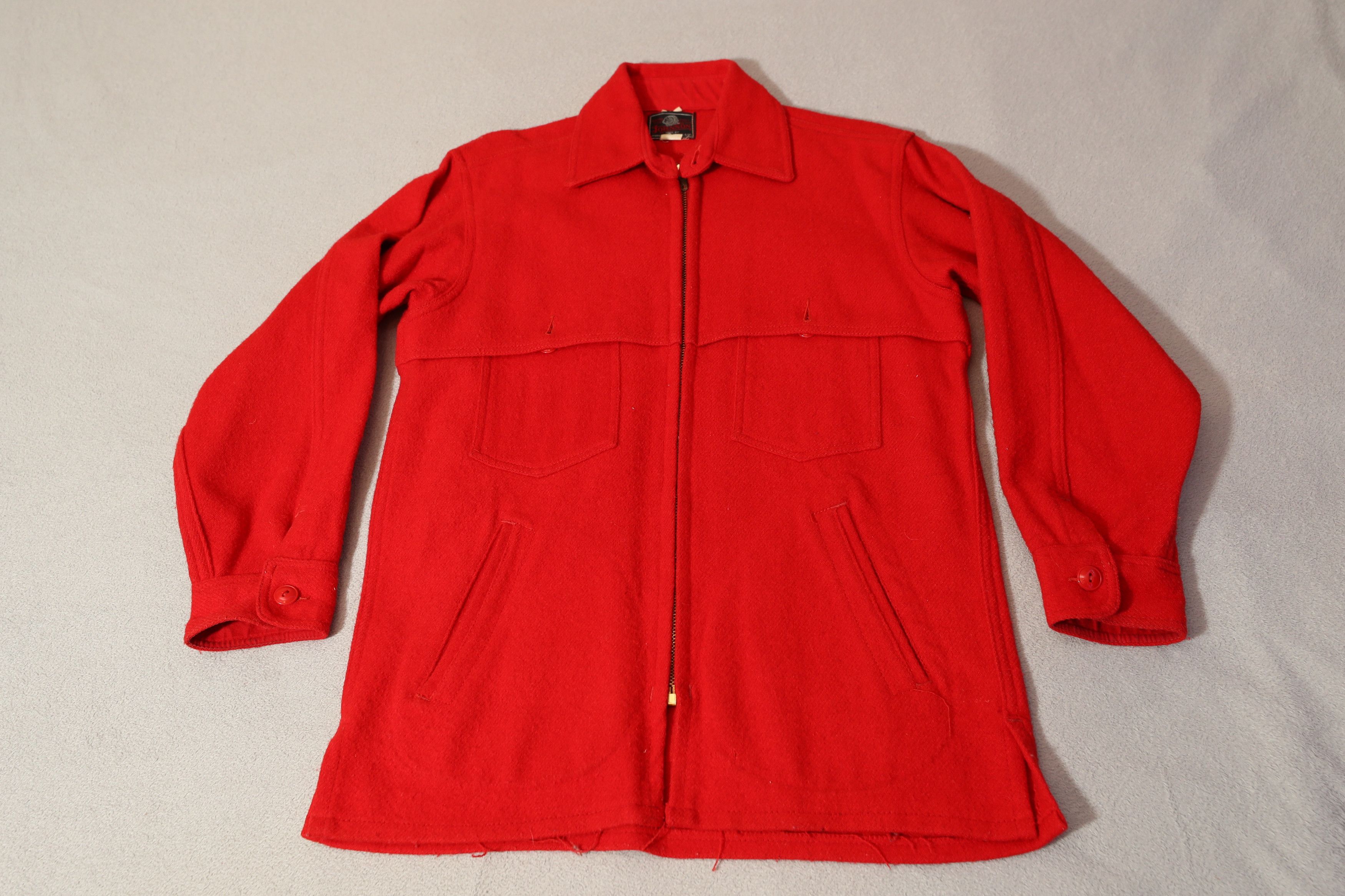 Johnson Woolen Mills Johnson Woolen Mills Red Wool Zip Hunting Tog Jacket (15) Size XL / US 12-14 / IT 48-50 - 3 Thumbnail