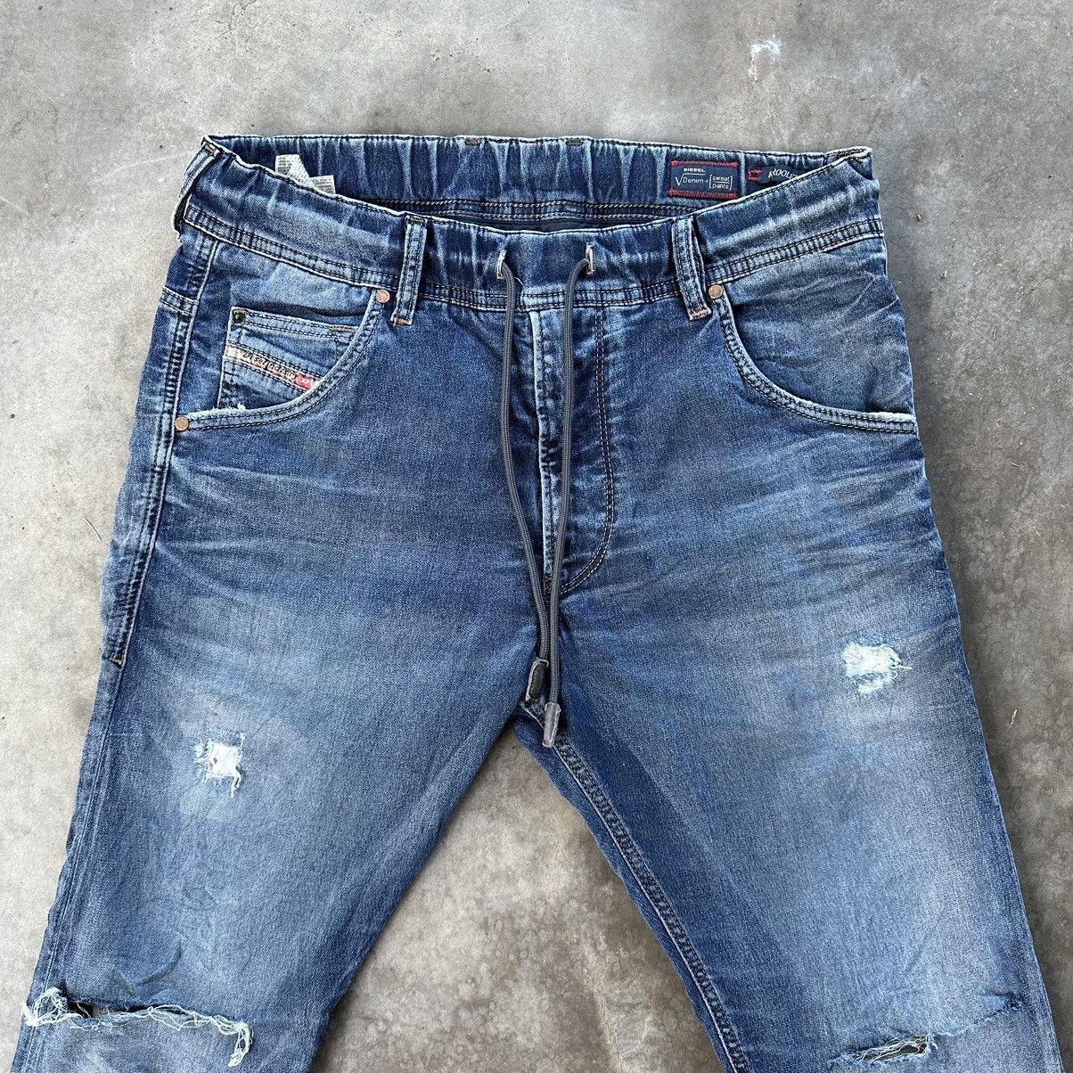 Japanese Brand Vintage Diesel Krooley Sweatpant Denim Distressed Faded Pant Size US 32 / EU 48 - 3 Thumbnail