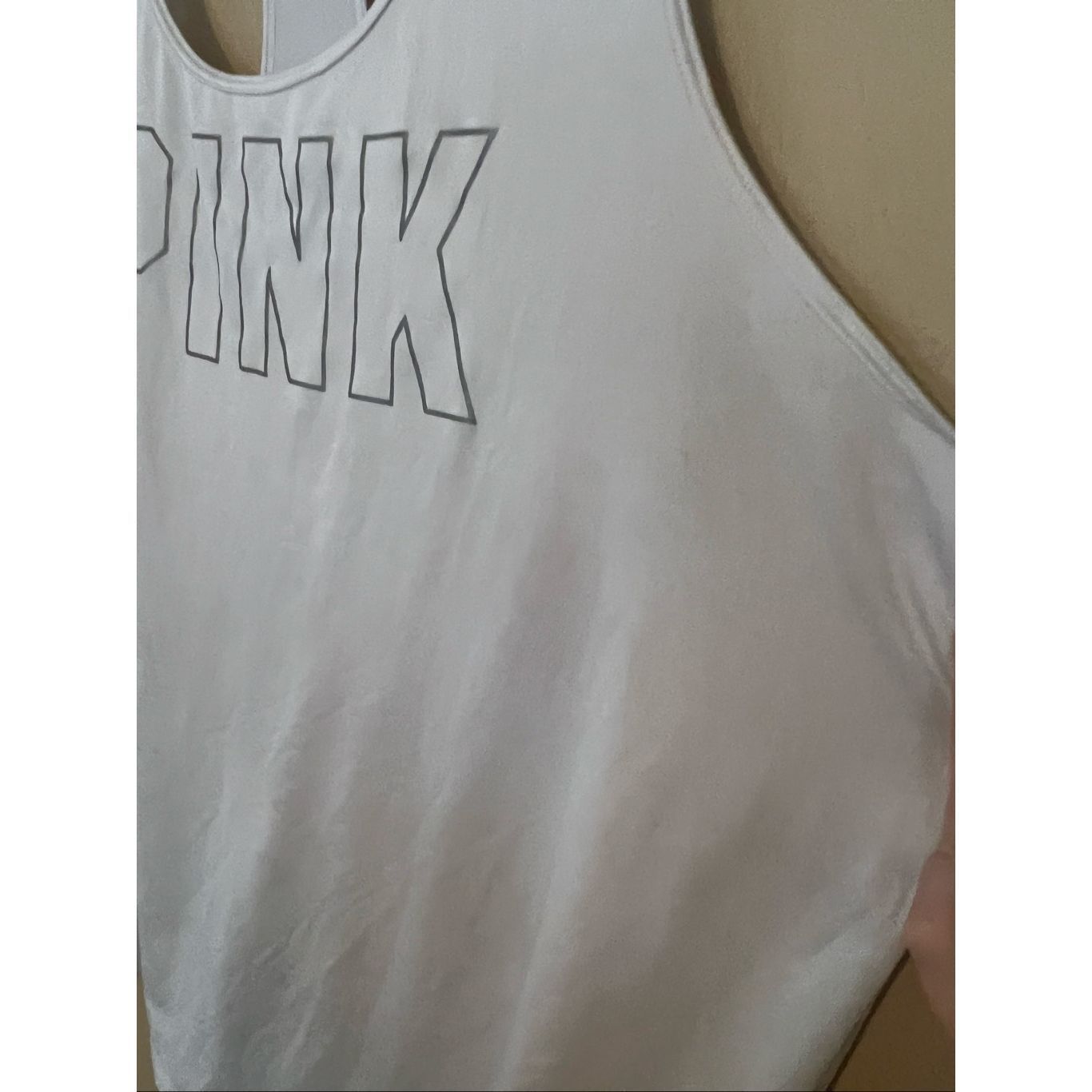 Pink PINK Active By Victoria’s Secret White Tank Top Woman’s Larg Size L / US 10 / IT 46 - 5 Thumbnail