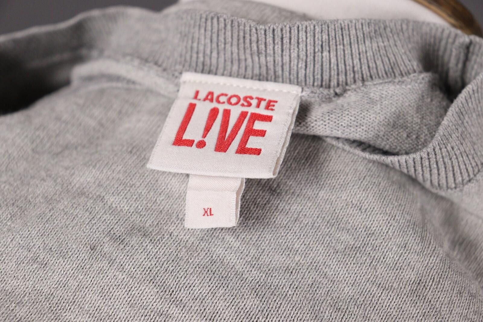 Lacoste Lacoste Live Gray Cotton Knit Sweater Size XL Size US XL / EU 56 / 4 - 9 Thumbnail