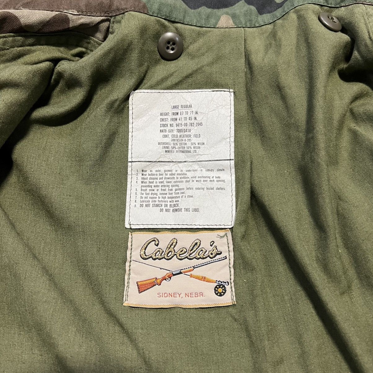 Cabelas × Vintage Vintage 80s Cabelas M65 Military Jacket Camouflage Woodland Size US L / EU 52-54 / 3 - 10 Thumbnail