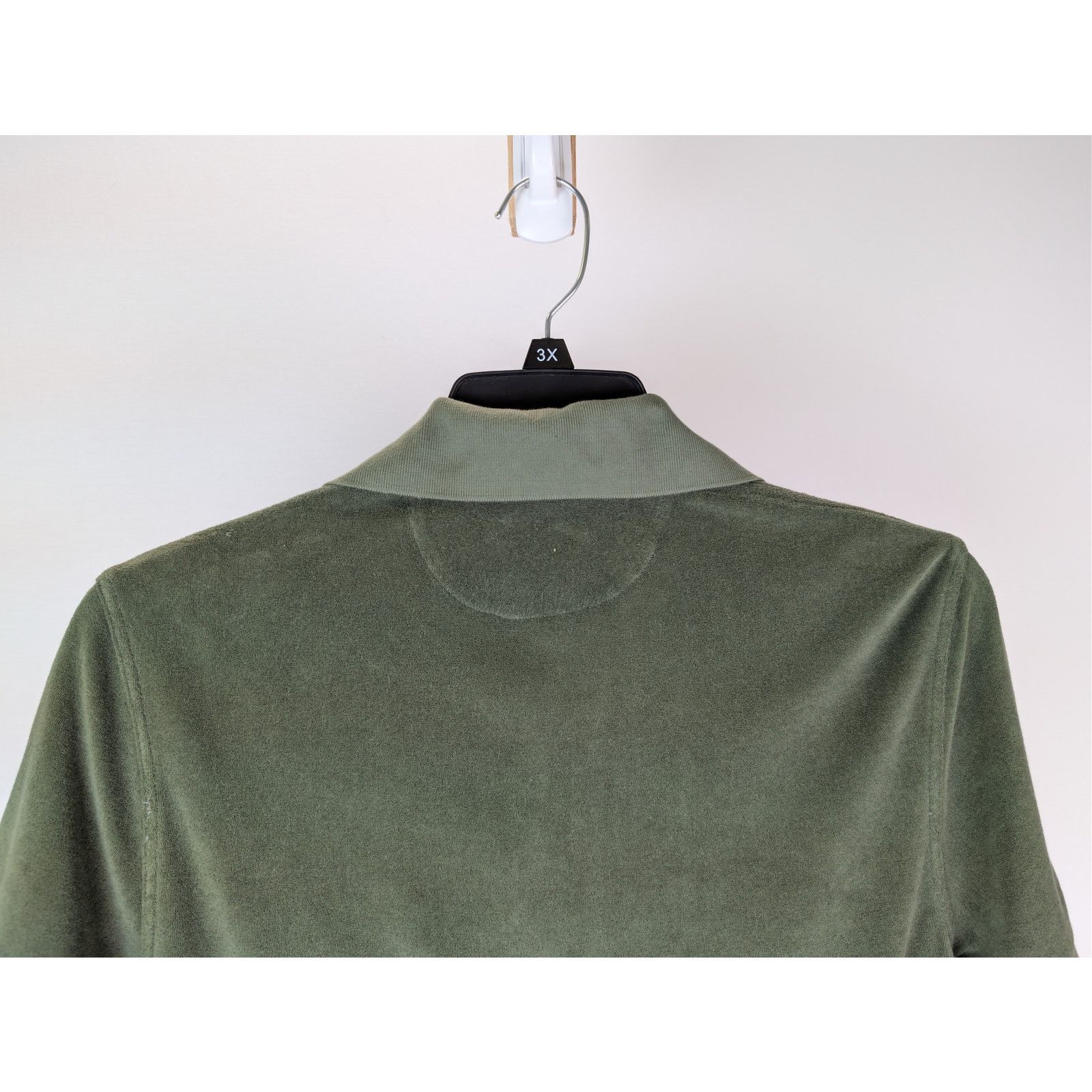 Tom Ford o1rshd1 CC20 cotton-blend terry polo shirt in olive green Size US S / EU 44-46 / 1 - 11 Thumbnail