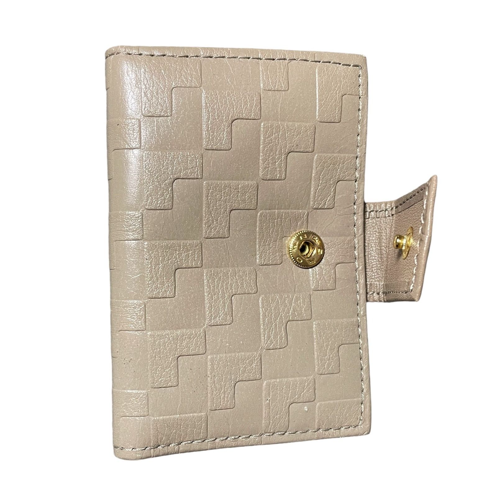 Other Leather Snap Closure Key Holder Wallet Geometric Embossed Size ONE SIZE - 2 Thumbnail