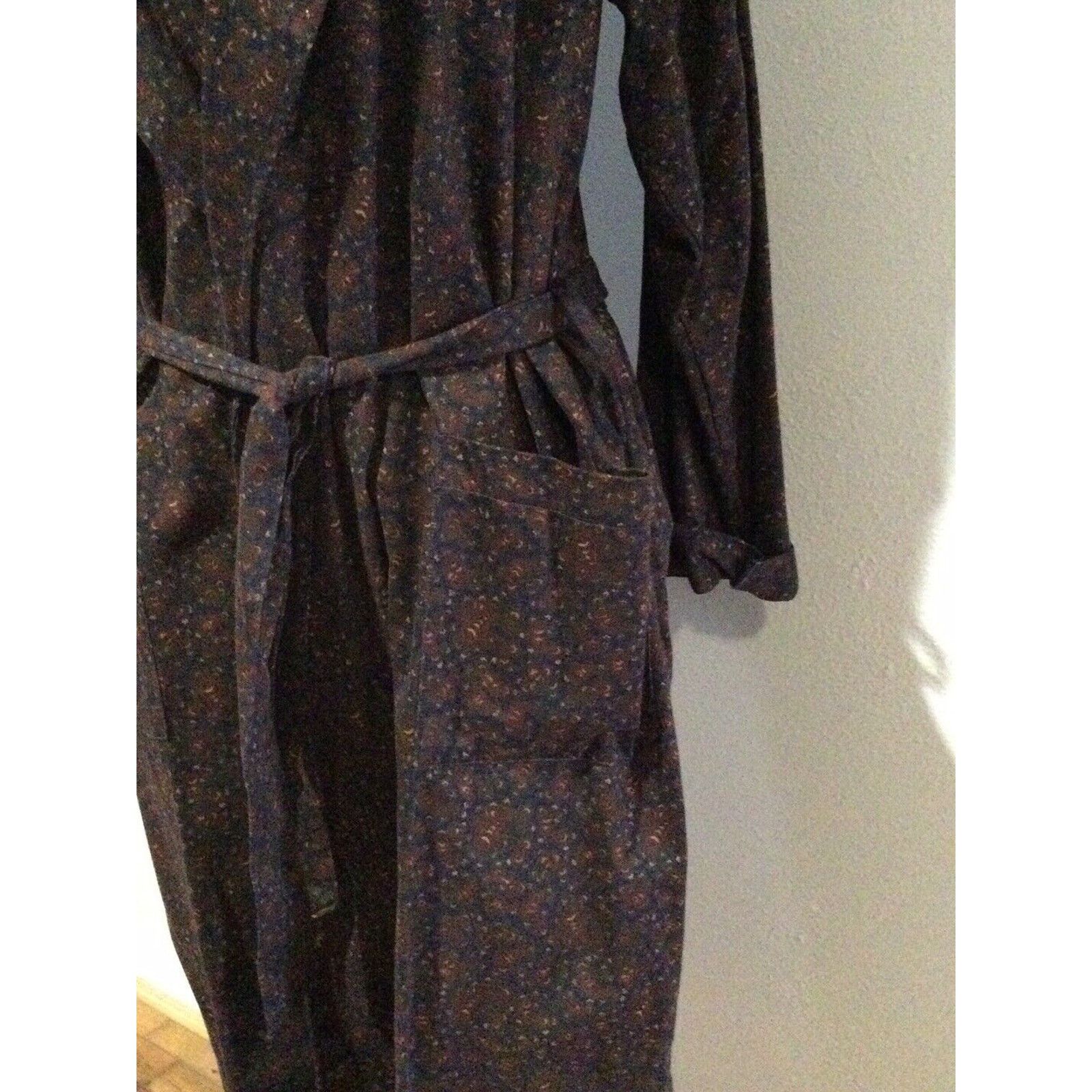Other Embassy Men's Paisley 100% Combed Cotton Bath Robe Size L Size ONE SIZE - 6 Thumbnail