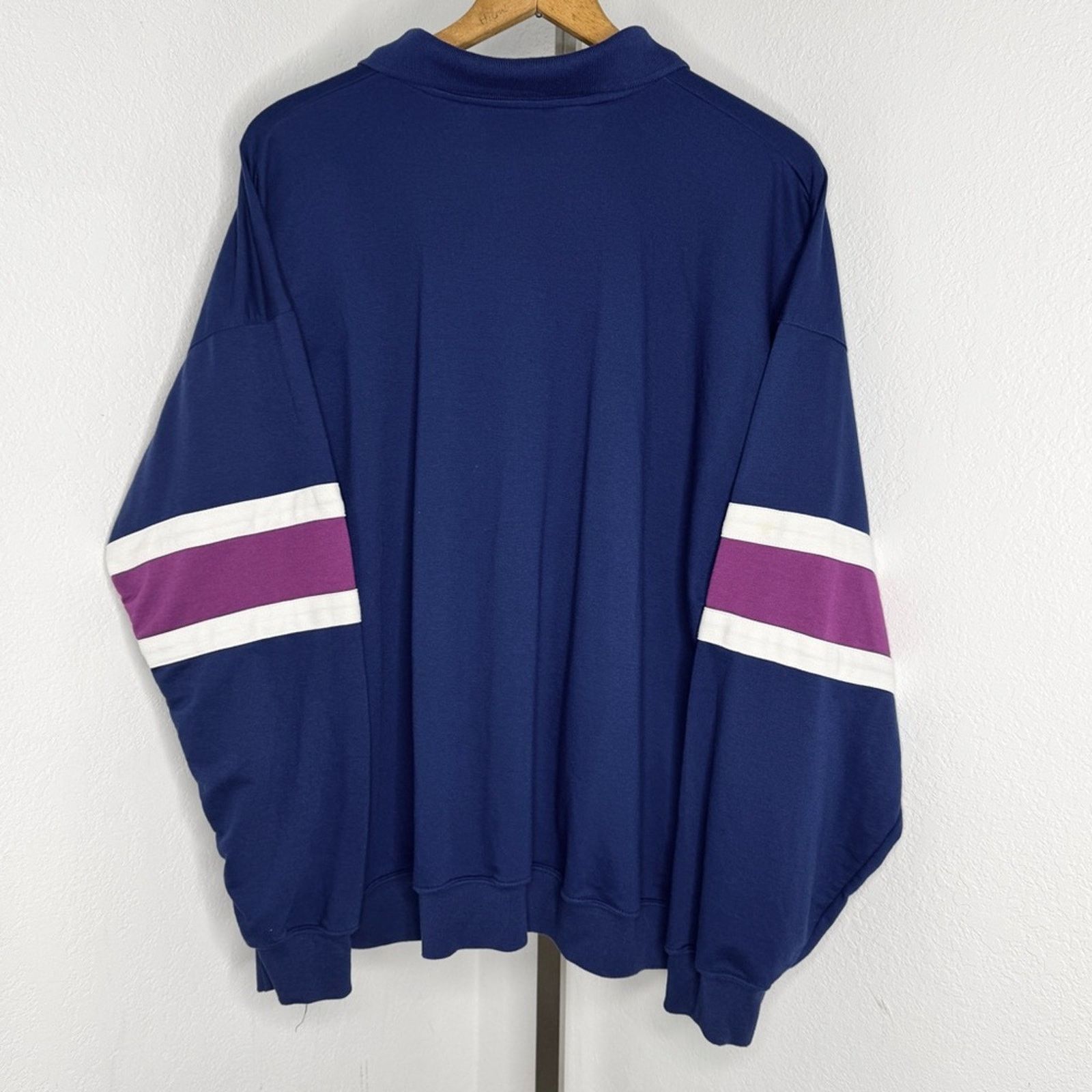 Vintage Vintage Pullover Shirt Grandpa Core 90s Preppy Pocket Navy Size US XXL / EU 58 / 5 - 2 Thumbnail