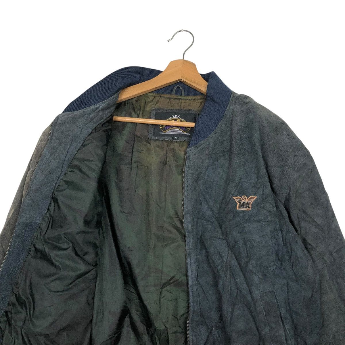 Vintage 🔥VINTAGE BOMBER LEATHER JACKET MARZENO BIG LOGO ISSEY MIYAKE Size US M / EU 48-50 / 2 - 14 Thumbnail