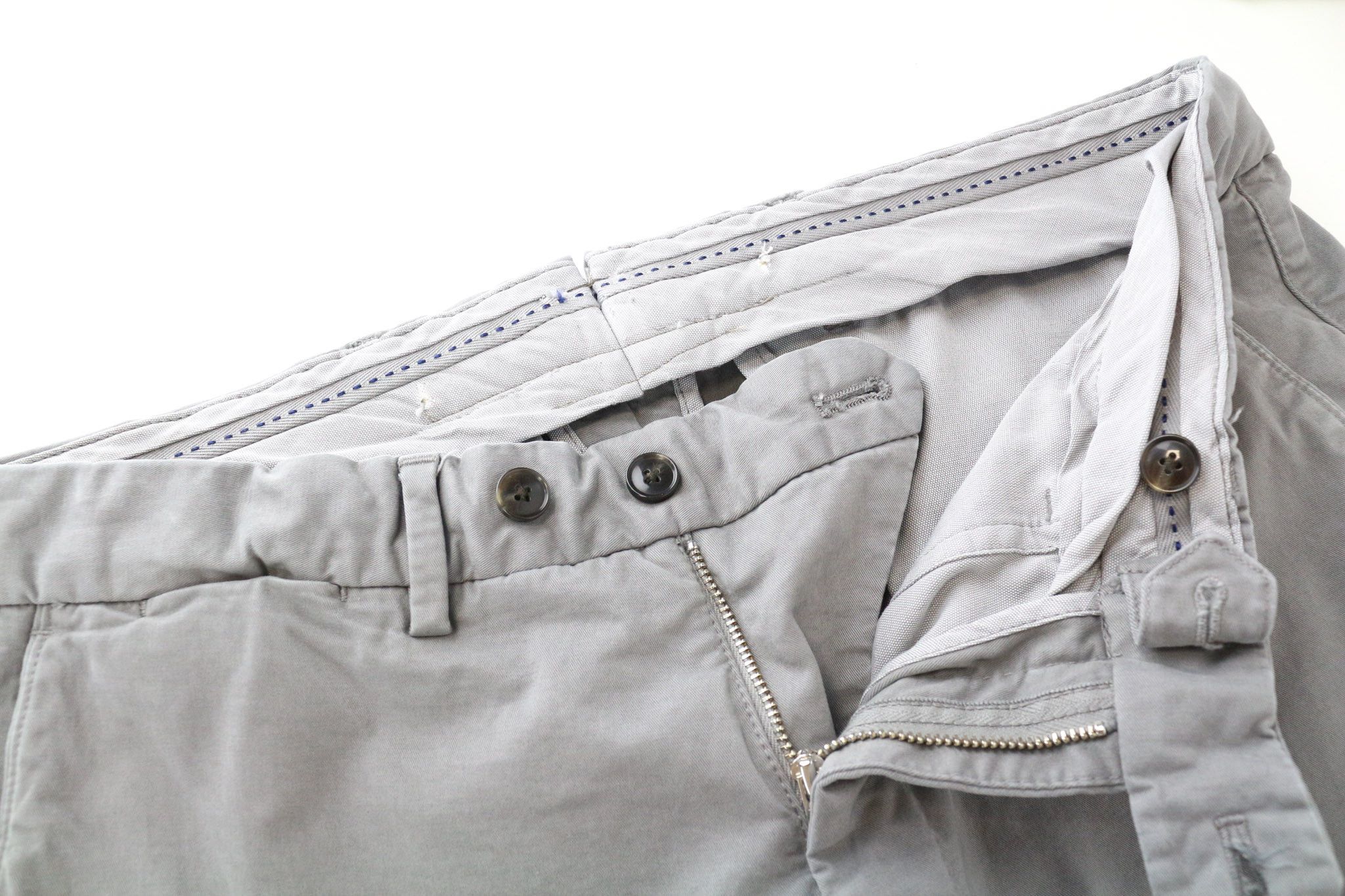 Suitsupply PORTO UK40R Grey Cotton Stretch Trousers 74267 Size US 30 / EU 46 - 3 Thumbnail