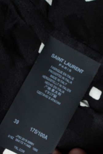 Saint Laurent Paris Saint Laurent, Square printed black and white shirt Size US S / EU 44-46 / 1 - 7 Thumbnail