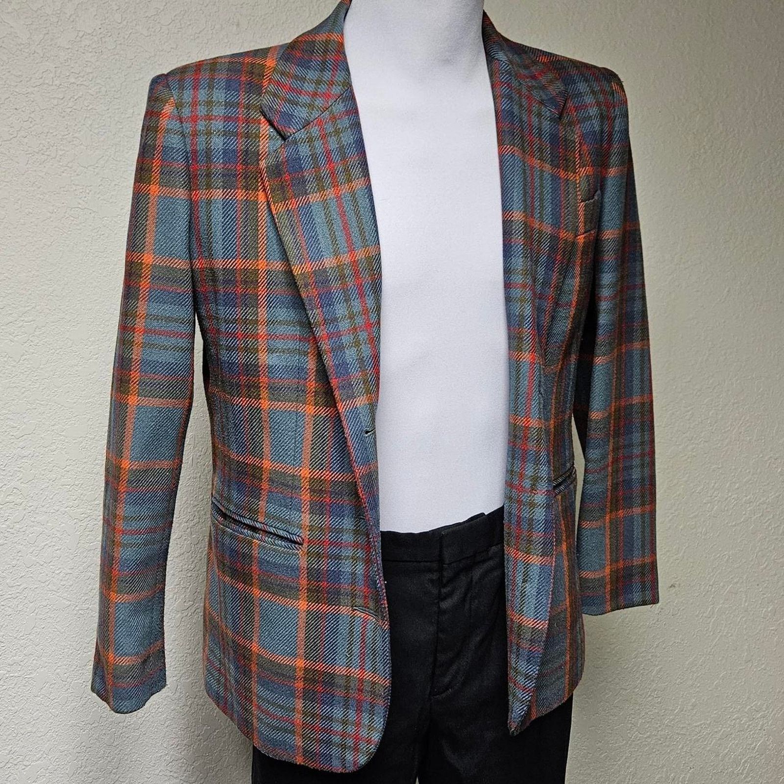 Gap Vtg 80s gap plaid gap blazer large Size S / US 4 / IT 40 - 1 Thumbnail