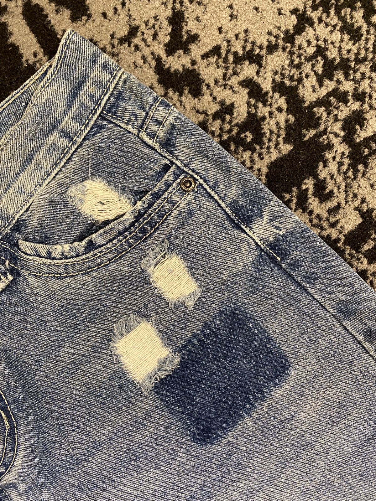 Japanese Brand Kapital Distressed Ripped Faded Denim Japanese Brand Size US 29 - 4 Thumbnail