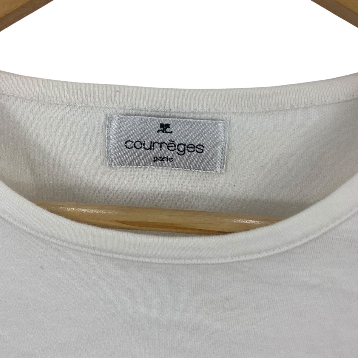 Courreges Vintage COURREGES PARIS Embroidered Logo Tee Shirt Top Size S / US 4 / IT 40 - 7 Thumbnail
