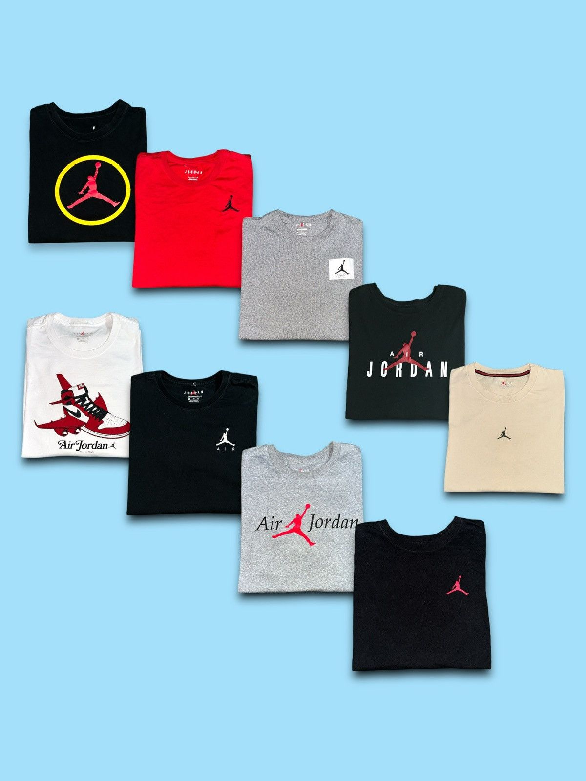 Image of Air Jordan T-Shirt Bundle in Black, Men's (Size XL)