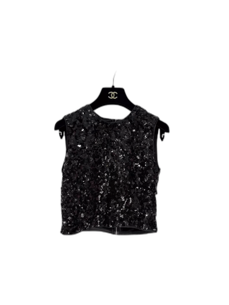 Dolce & Gabbana New DG Sleeveless Top with Sequins Size S / US 4 / IT 40 - 1 Thumbnail