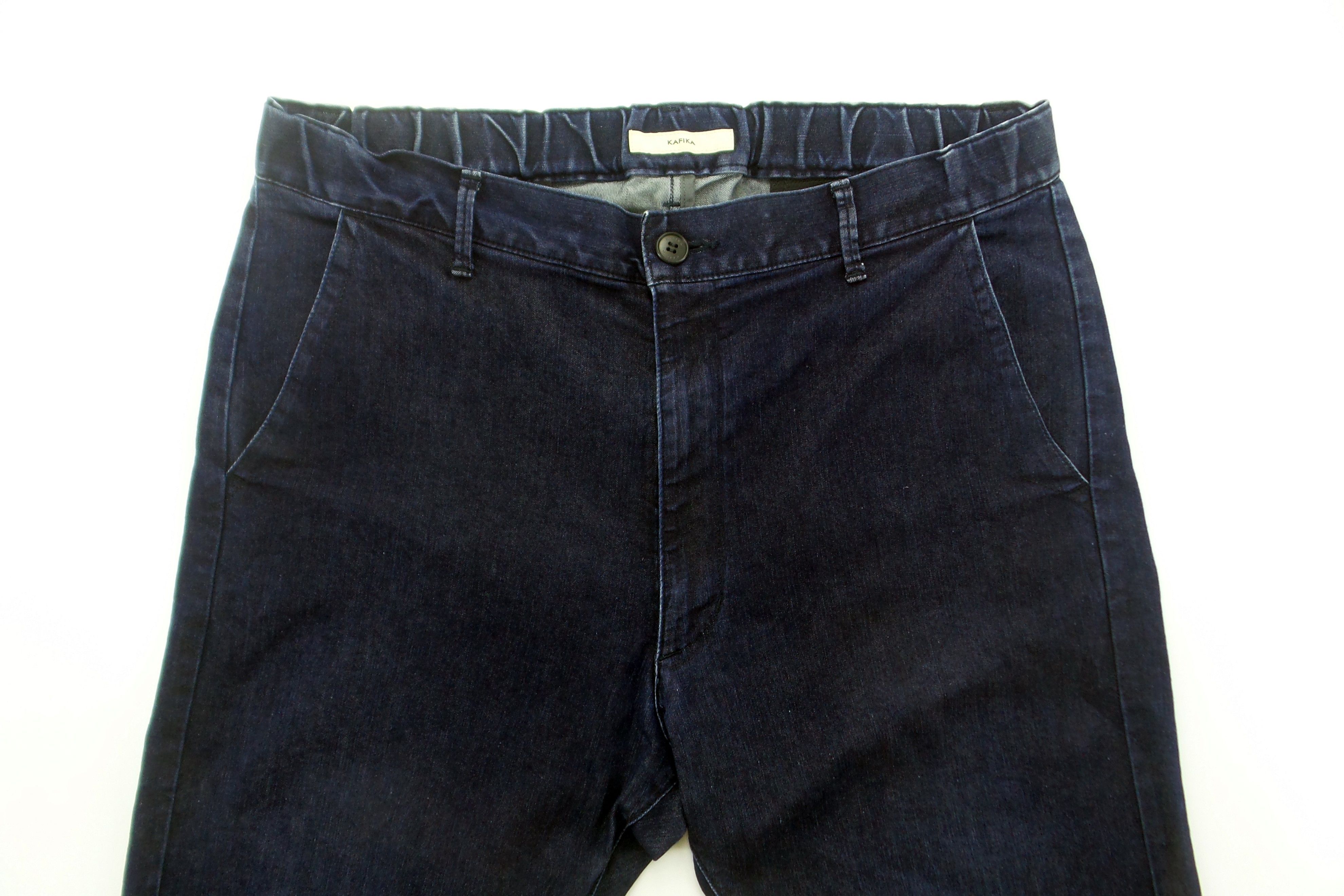 Designer × Japanese Brand × KOJIMA GENES Kafika Okayama Kojima Japan Blue Denim Pants W33-35xL39 Size US 33 - 2 Thumbnail
