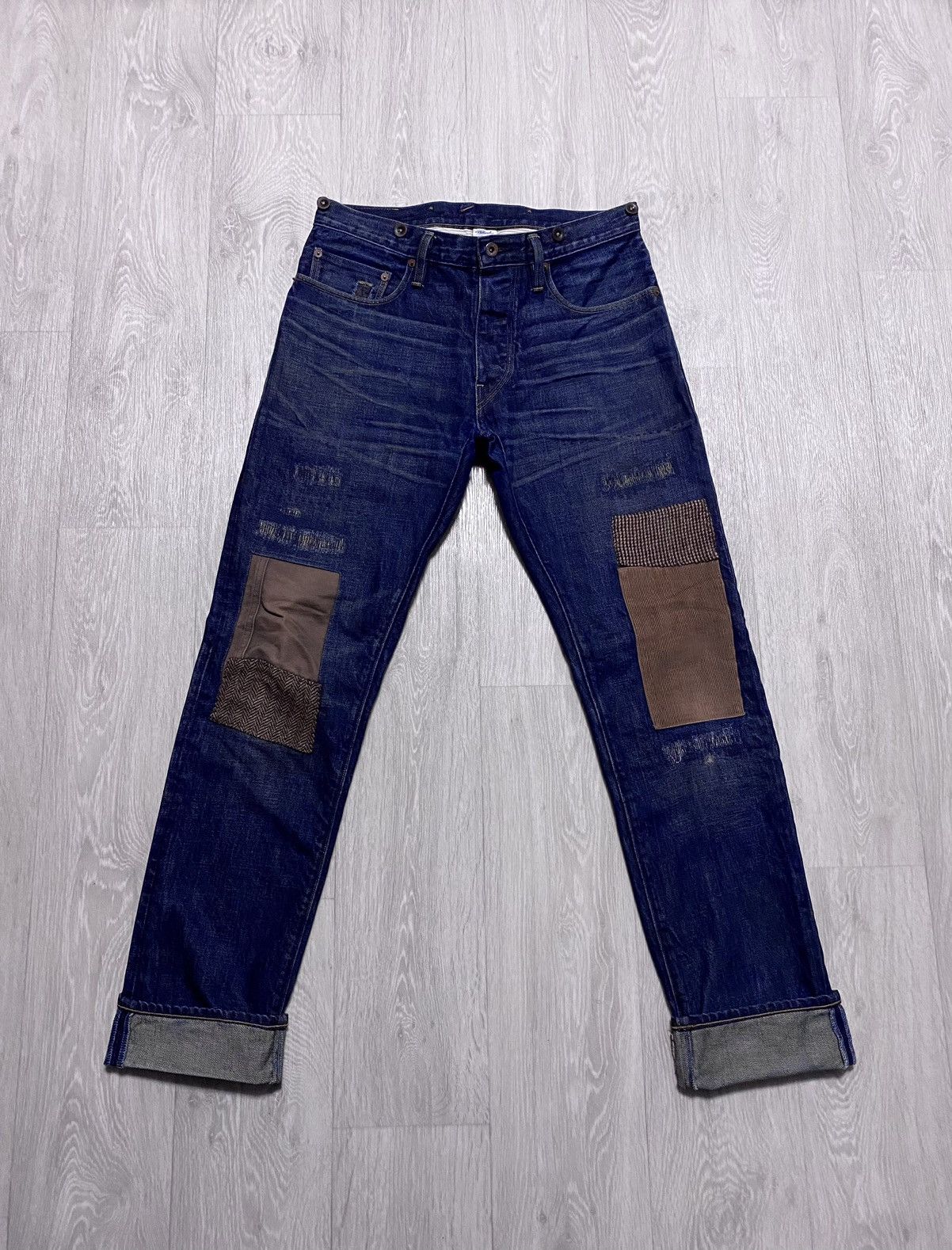 Rugby Ralph Lauren Rugby Ralph Lauren Faded Patchwork Stitched Jeans Denim Size US 31 - 2 Thumbnail