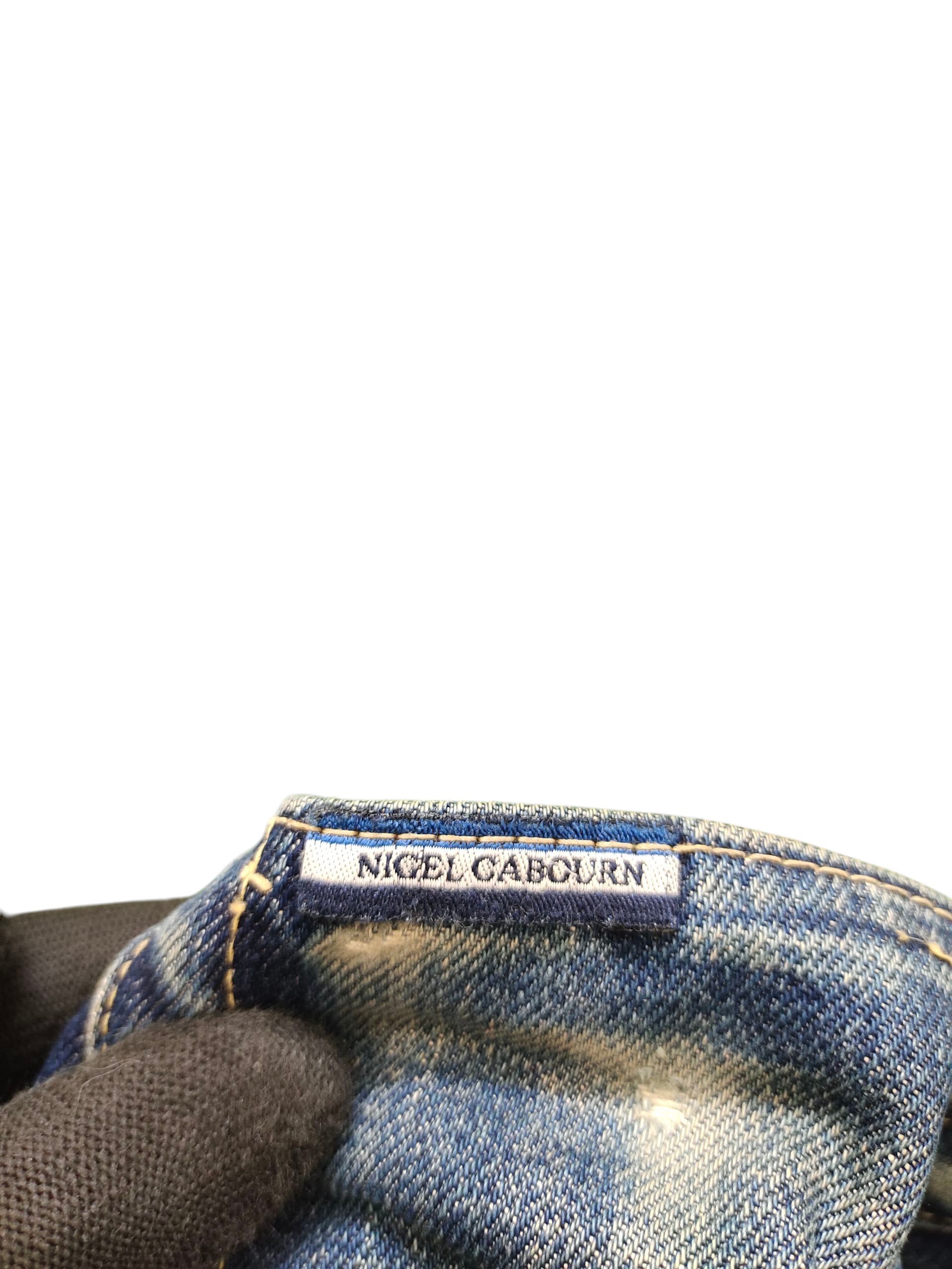 Nigel Cabourn Vintage 90s Nigel Cabourn Selvedge Clawmark Distress Jeans Size US 30 / EU 46 - 11 Thumbnail