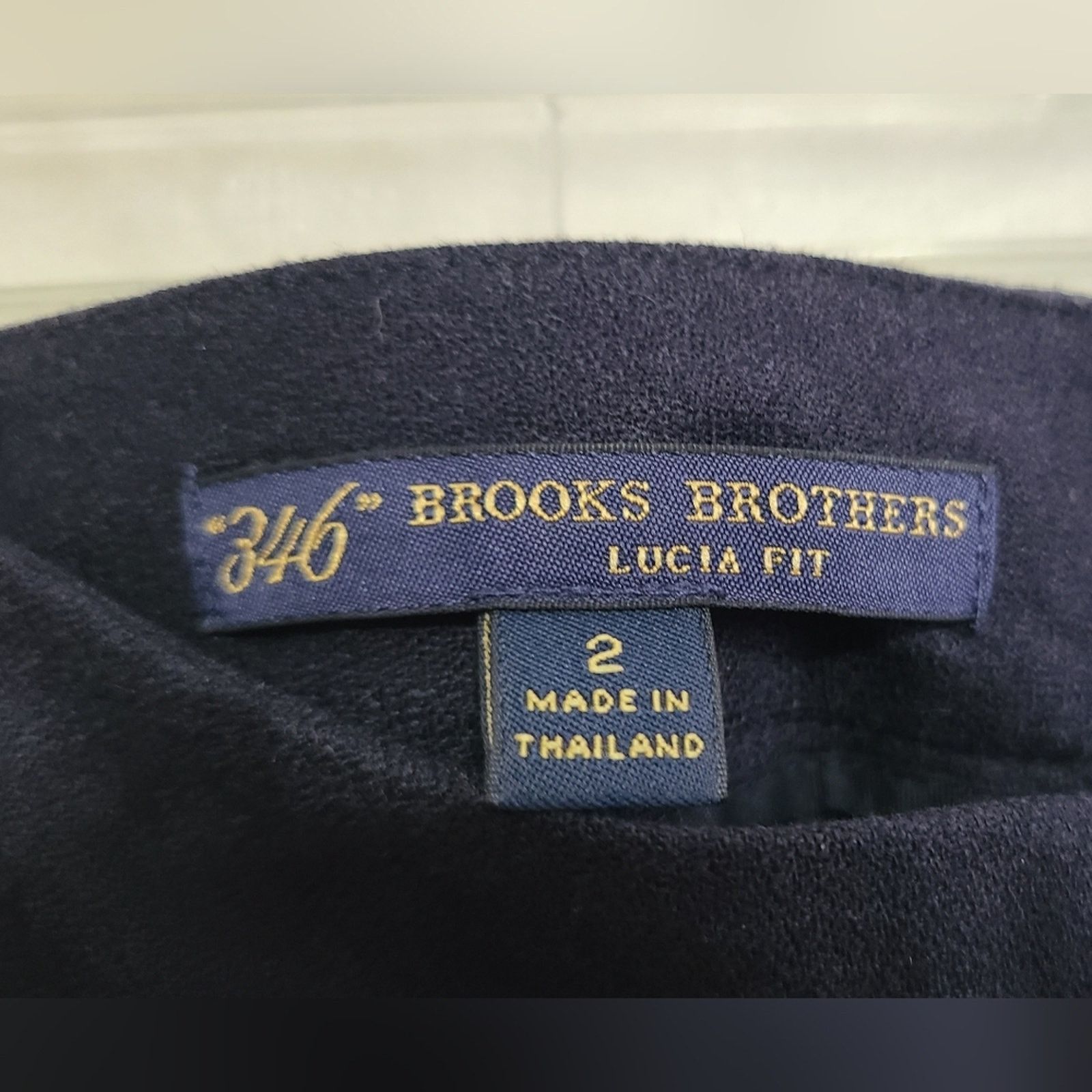 Brooks Brothers "346" Brooks Brothers Lucia Womens Trousers Navy Blue Size 2 Size 26" / US 2 / IT 38 - 5 Thumbnail