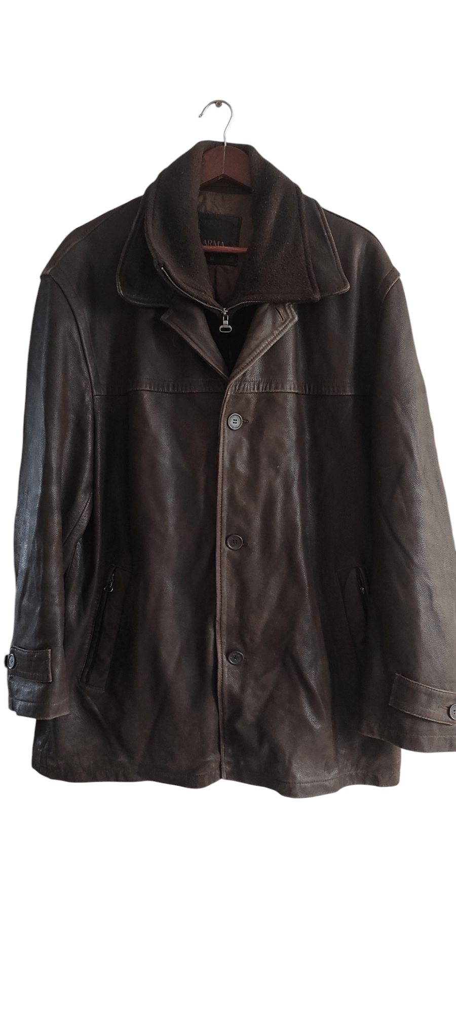ARMA Arma Full Zip Retro Vintage Motorcycle Leather Jacket Sz 54 Size US L / EU 52-54 / 3 - 1 Thumbnail