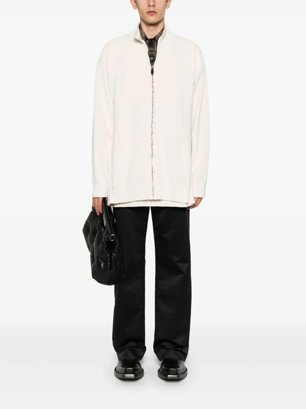 Balenciaga o1y0626 Cardigan in Ivory Size US S / EU 44-46 / 1 - 5 Thumbnail