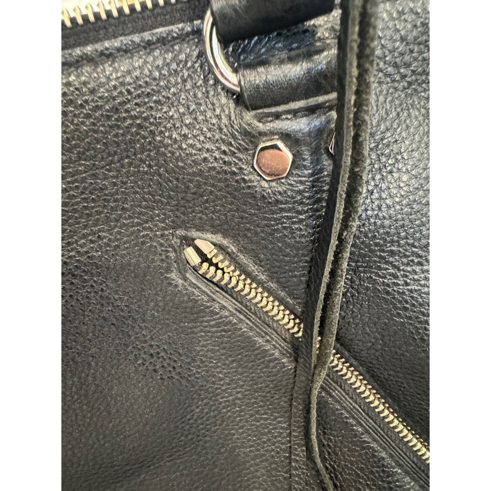 Rebecca Minkoff Rebecca Minkoff Black Leather Moto Satchel Crossbody Bag Size ONE SIZE - 7 Thumbnail