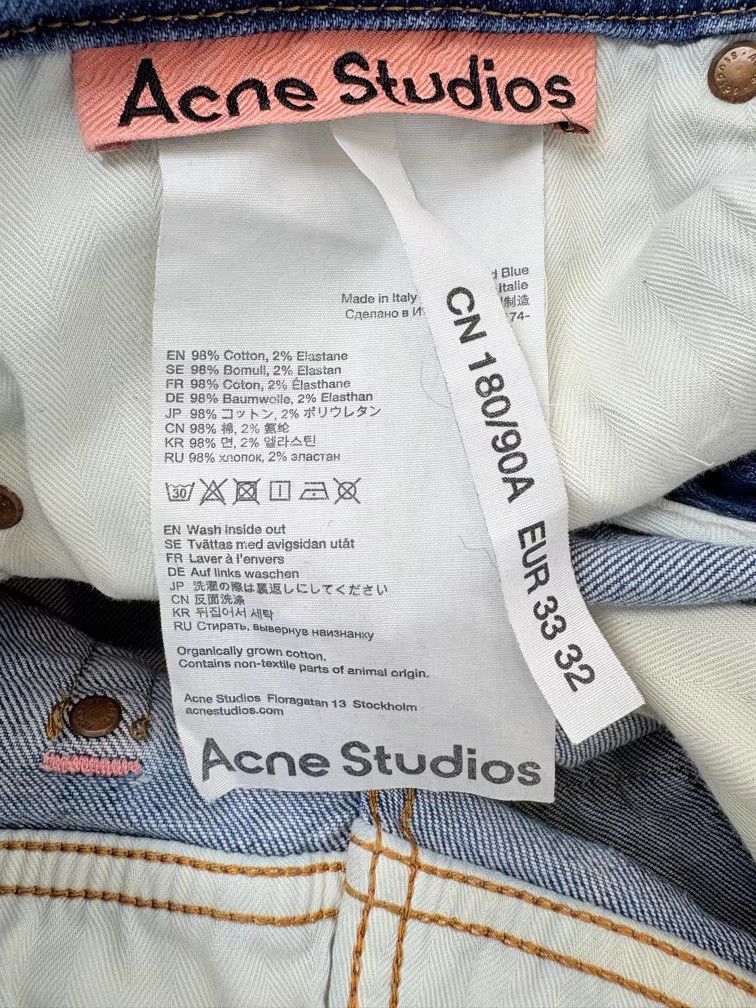 Acne Studios ACNE STUDIOS Leather Patch Jeans Size US 33 - 5 Thumbnail