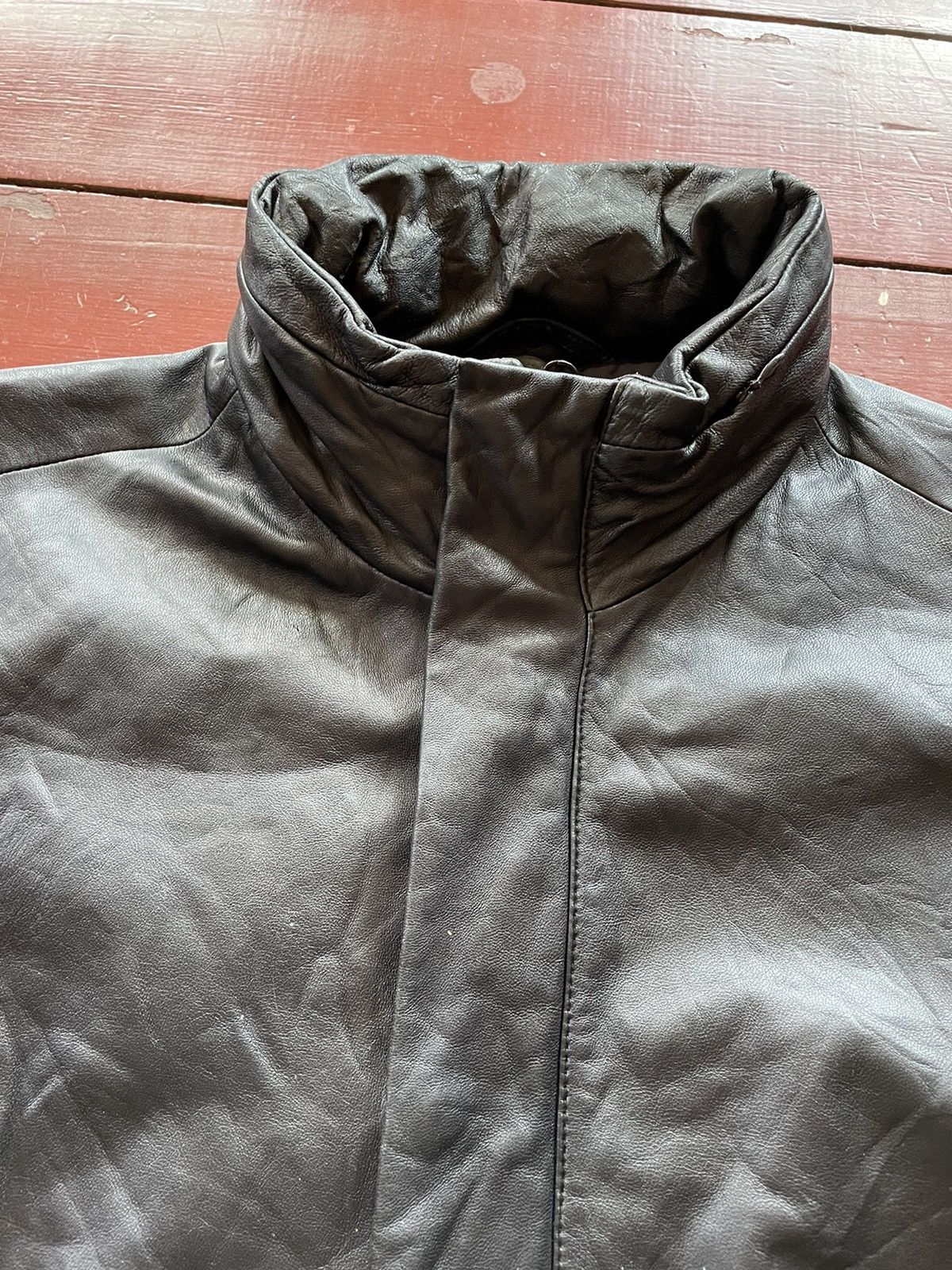 Japanese Brand Louis Chavlon Zipper Leather Jacket Matrix Size US L / EU 52-54 / 3 - 7 Thumbnail