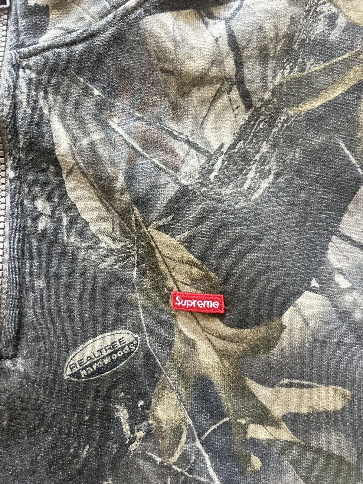 Buy Supreme Small Box Half Zip Pullover 'Realtree Hardwoods