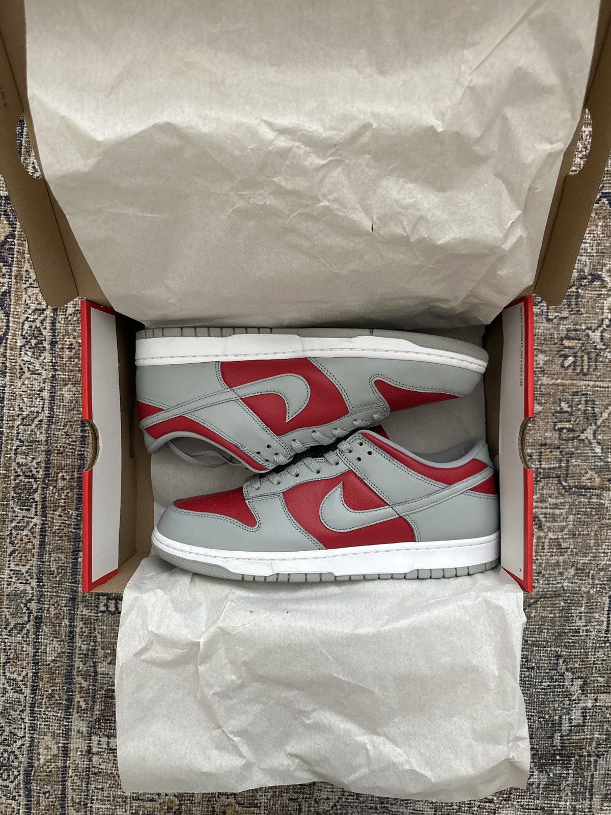 Nike ULTRAMAN Dunk “varsity red” x “silver” Size US 12 / EU 45 - 3 Thumbnail