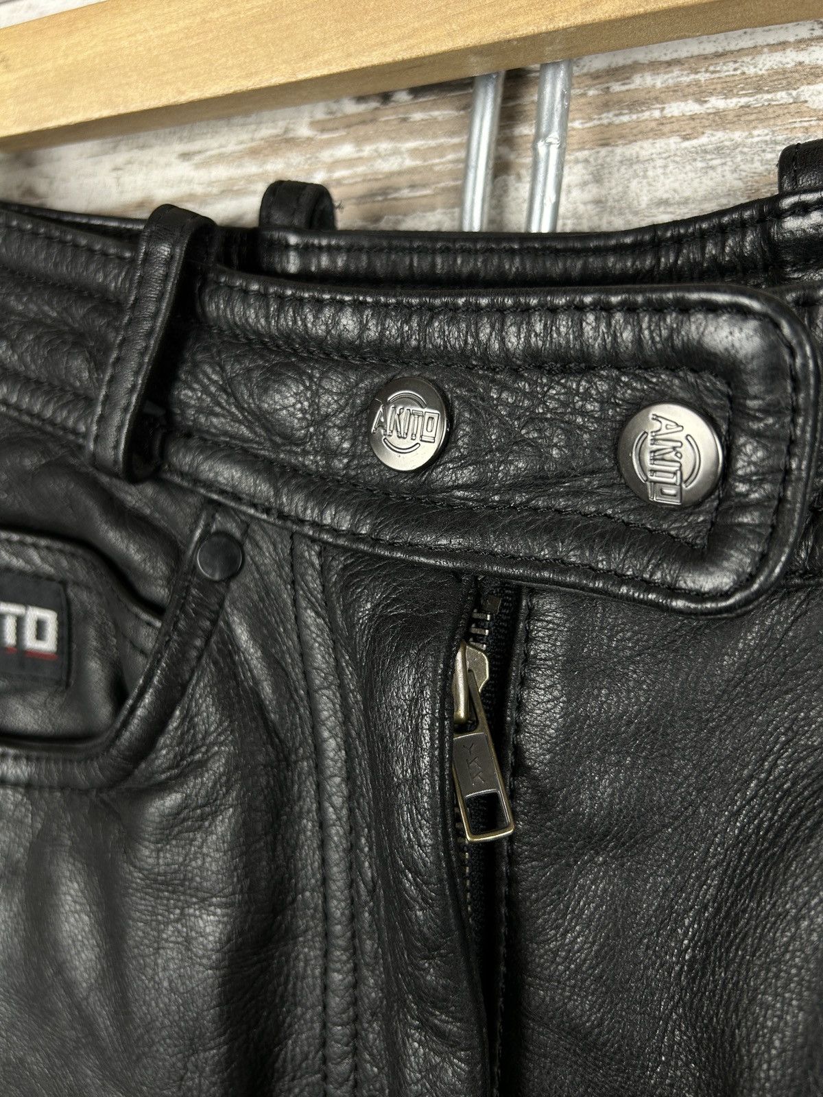 Leather Women’s Akito Leather pants stripes vintage rare buffalo y2k Size 29" - 7 Thumbnail
