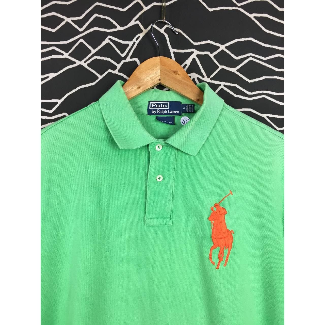 Polo Ralph Lauren × Vintage Vtg Polo Ralph Lauren Big Logo Custom Fit Polo Tee Size US L / EU 52-54 / 3 - 3 Thumbnail
