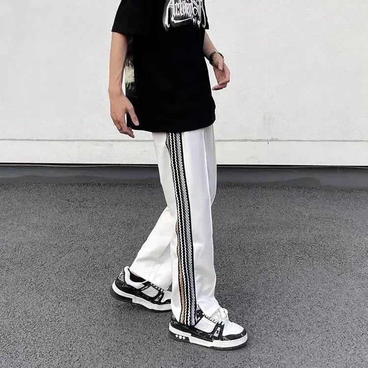 Japanese Brand × Vintage Loose striped woven casual pants Size US 32 / EU 48 - 4 Thumbnail
