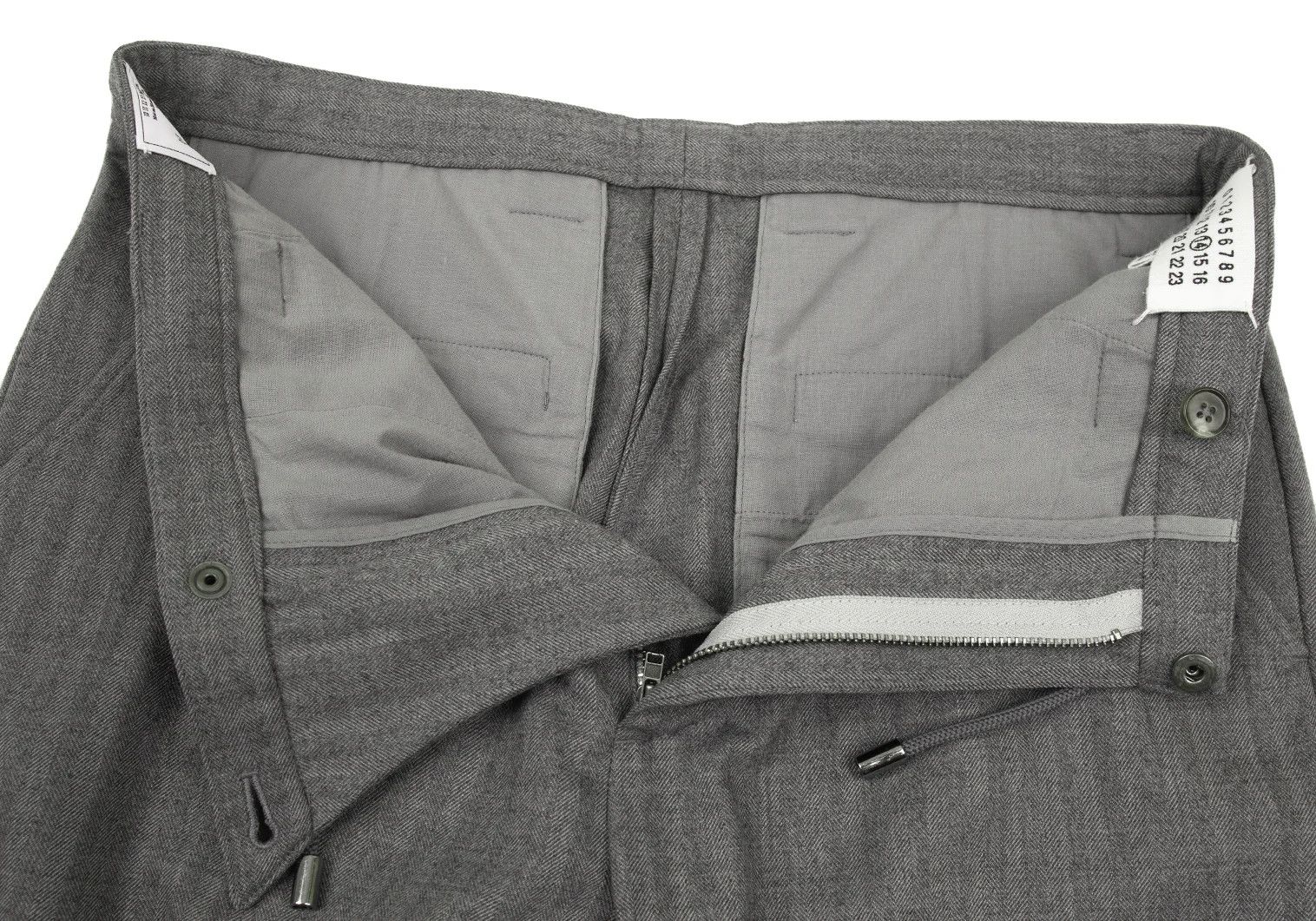 Maison Margiela Wool Herringbone Pants in Gray Size 44 Size US 28 / EU 44 - 6 Thumbnail