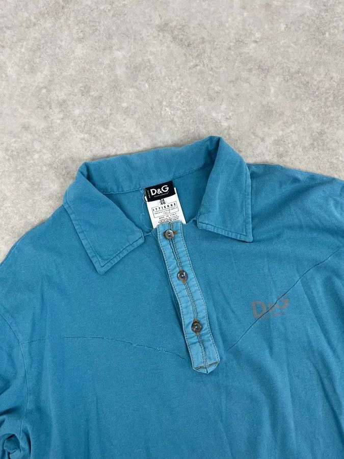 Dolce & Gabbana AW2004 Dolce & Gabbana Eagle Blue Polo Longsleeves Size US S / EU 44-46 / 1 - 5 Thumbnail