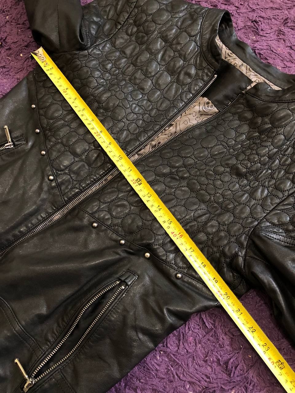 Philipp Plein Philipp Plein 's Black Leather Bomber Jacket Size US L / EU 52-54 / 3 - 13 Thumbnail