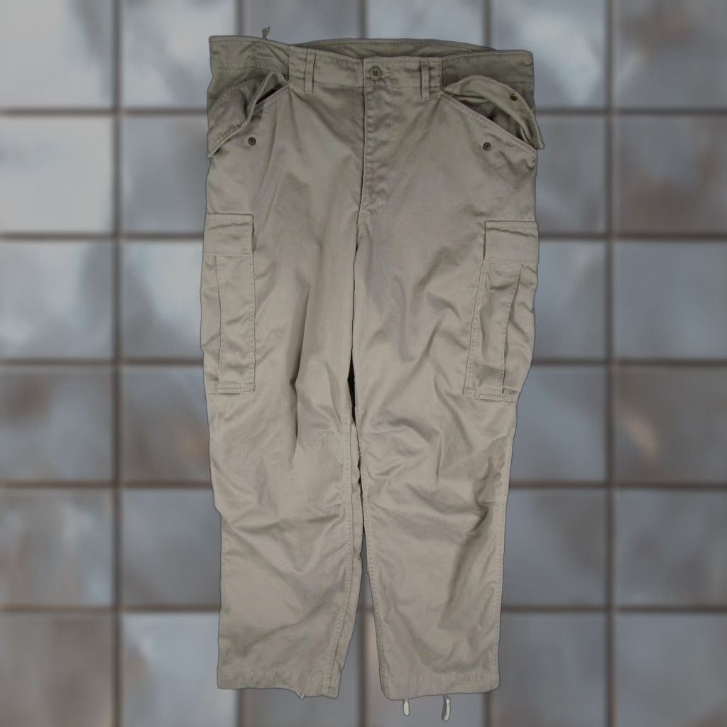 Tenderloin VINTAGE Tenderloin Cargo Pants Men's Large Khaki 100% Cotton Made in Japan 90s Army Workwear Cargo Pocket Straight Leg Size L Mens Size US 33 - 1 Thumbnail
