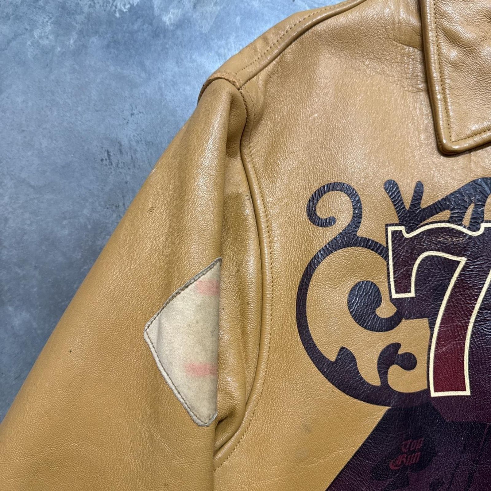 Vintage Vintage Casino LadyLuck PinUp Girl Hiphop Rap Leather Jacket Size US M / EU 48-50 / 2 - 5 Thumbnail