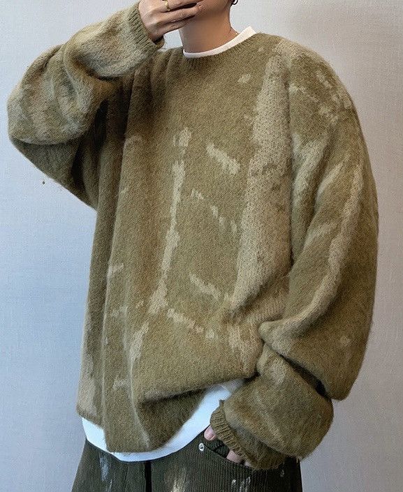 Japanese Brand × Vintage Avant garde fashion punk skeleton fluffy sweater knitwear Size US XXL / EU 58 / 5 - 3 Thumbnail
