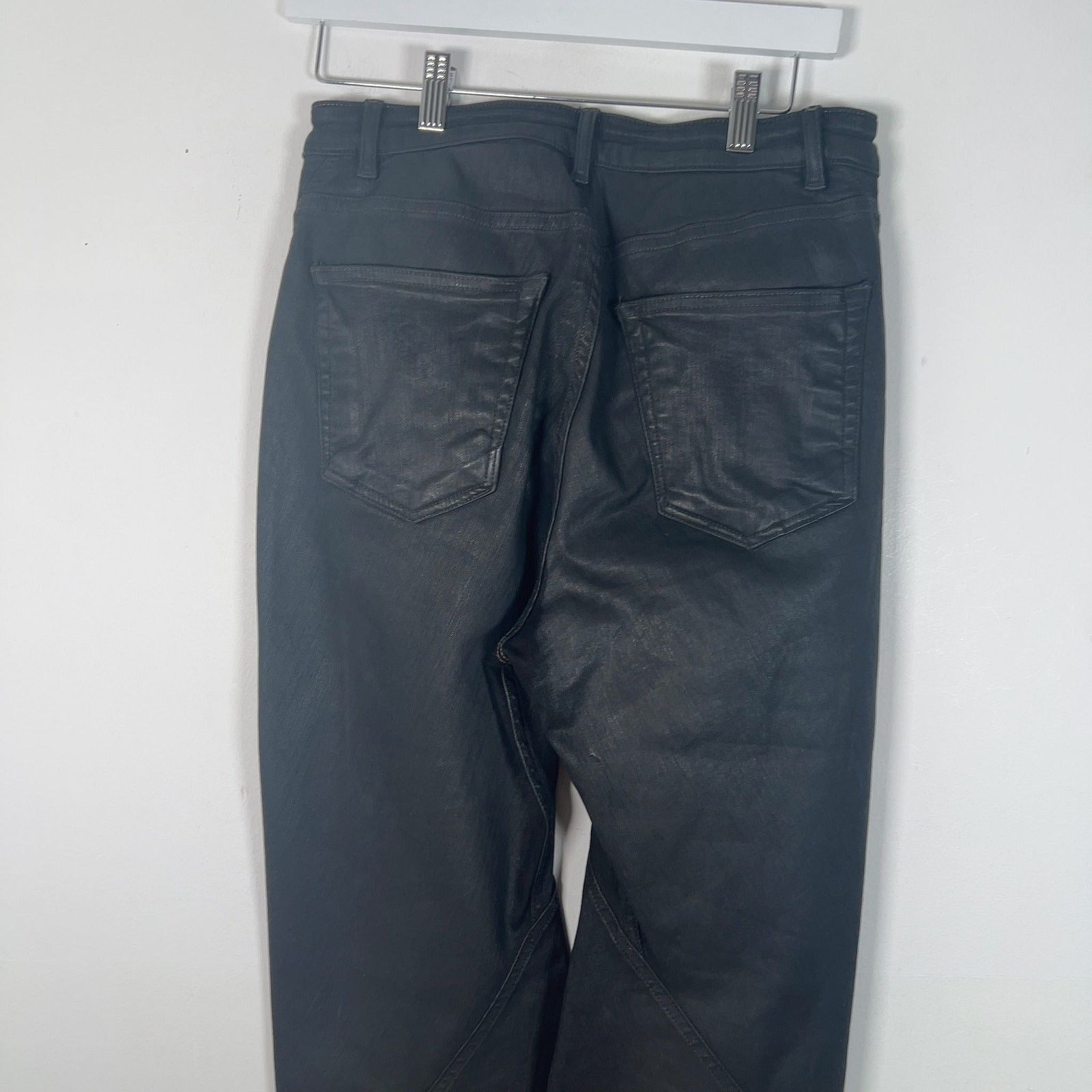 Rick Owens Drkshdw Rick Owens DRKSHDW Waxed 'Bias' Bootcut Jeans Size US 31 - 6 Thumbnail