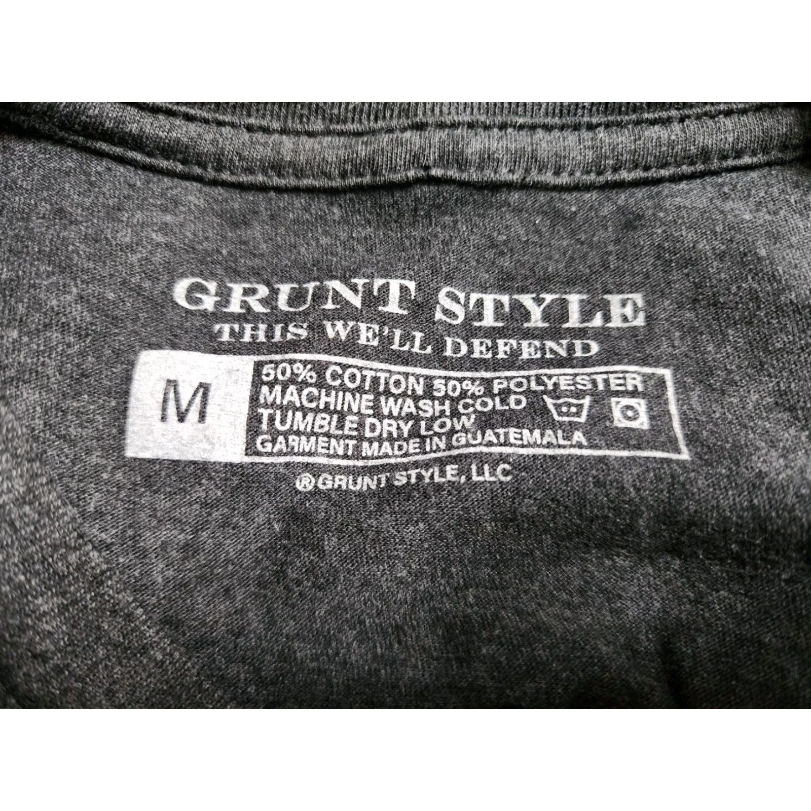 Doublet Womens Grunt Style T-Shirt Shirt M Gray Double-Sided Remember And Honor Flag Military Short Sleeve Crew Neck U.S. Patriotic Mens? Size M / US 6-8 / IT 42-44 - 4 Thumbnail