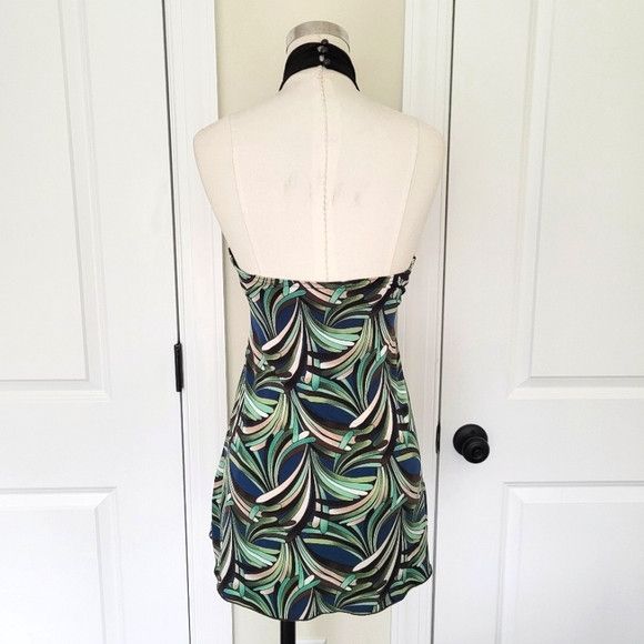 Macys Juniors' BCX Green Keyhole Abstract Print Tunic Top Y2K Size M / US 6-8 / IT 42-44 - 5 Thumbnail