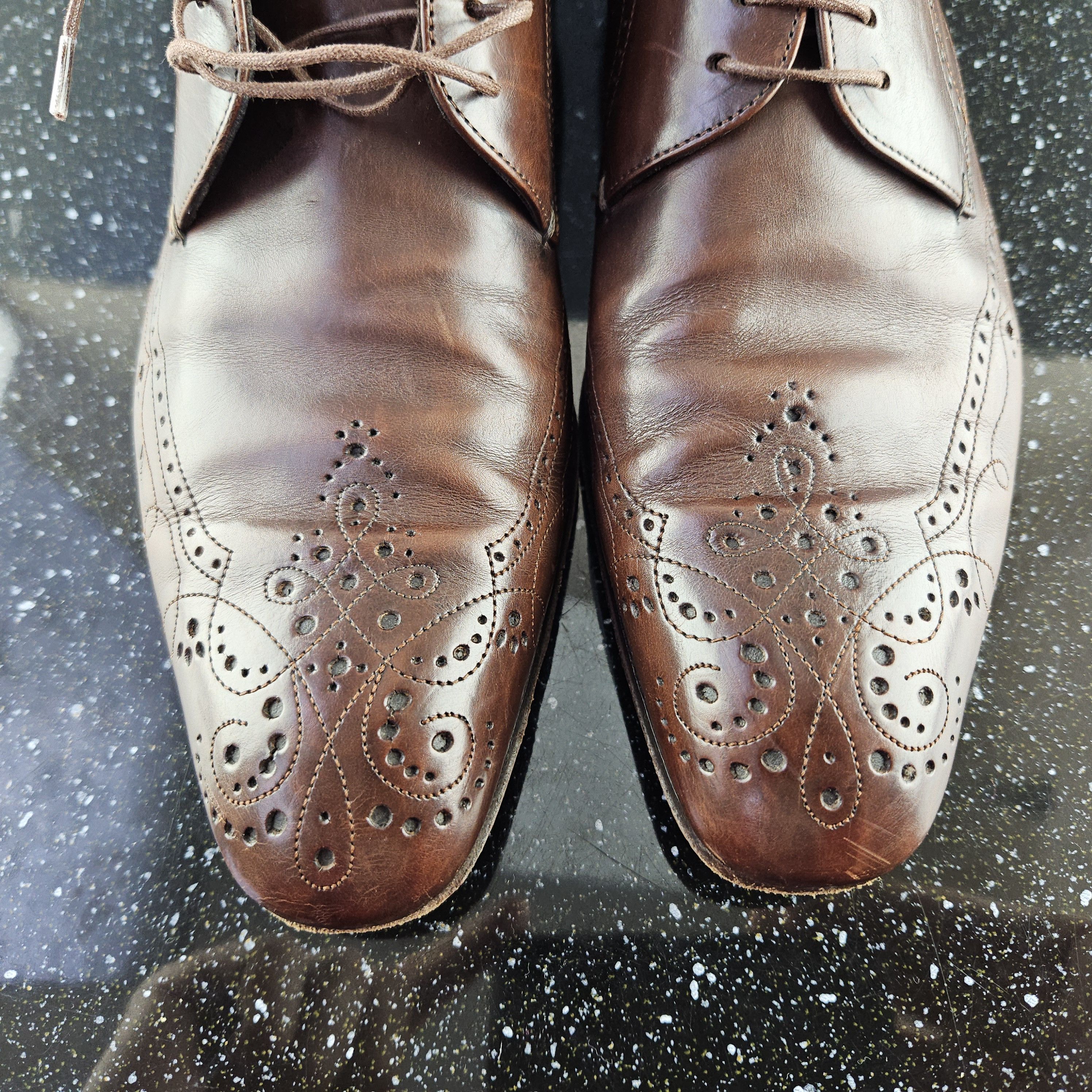 Prada Prada Brown leather brogue dress shoes Size US 8.5 / EU 41-42 - 13 Thumbnail