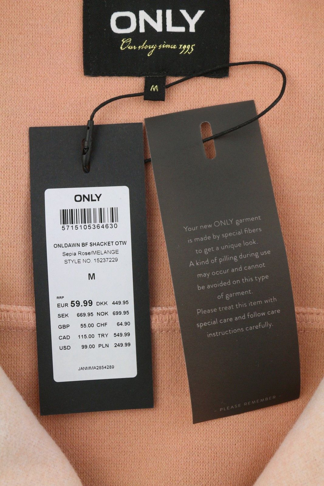 Other DAWN BF SHACKET M Light Pink Melange Snap Belt 88041 Size M / US 6-8 / IT 42-44 - 7 Thumbnail