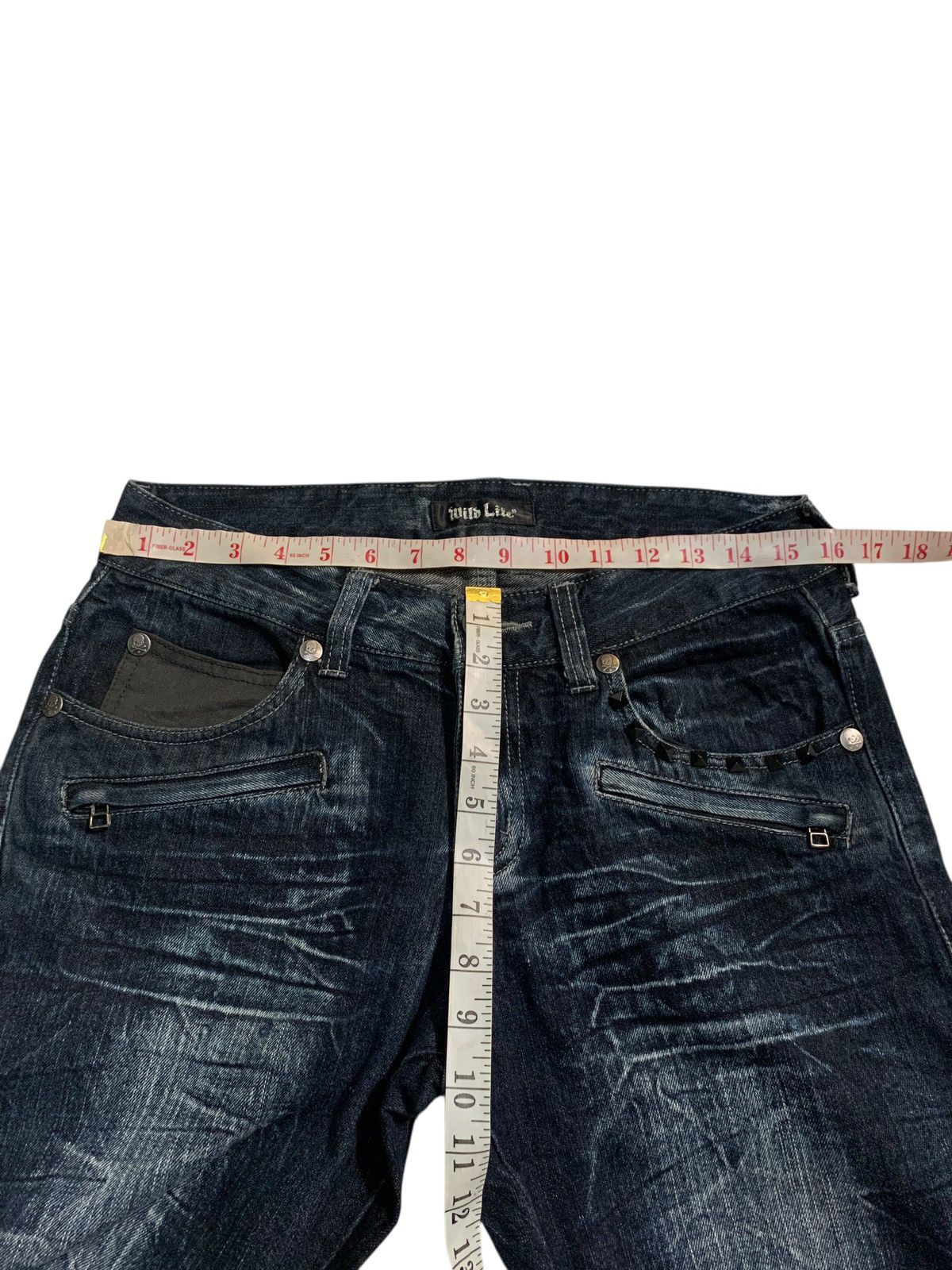 Tornado Mart RUSTY SKULL BONES WILD LIFE STUDDED CLAWMARK PUNK DENIM☠️ Size US 32 / EU 48 - 16 Thumbnail