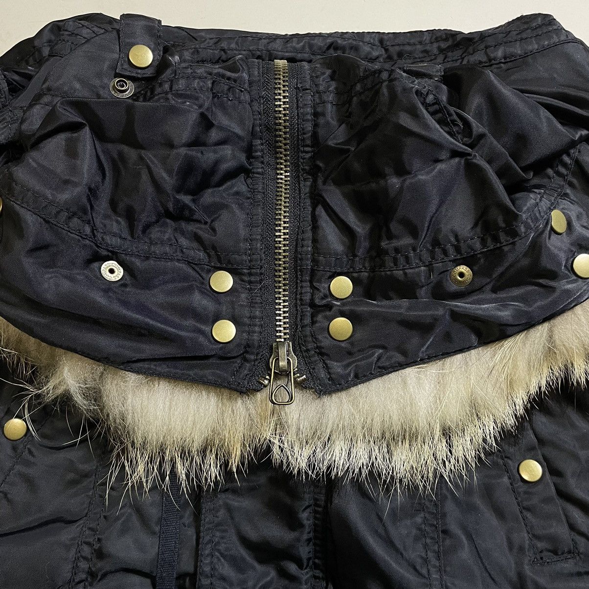 If Six Was Nine × Le Grande Bleu (L.G.B.) Rare G.O.A Racoon Fur Black Parka Jacket Early 00s Size US M / EU 48-50 / 2 - 10 Thumbnail