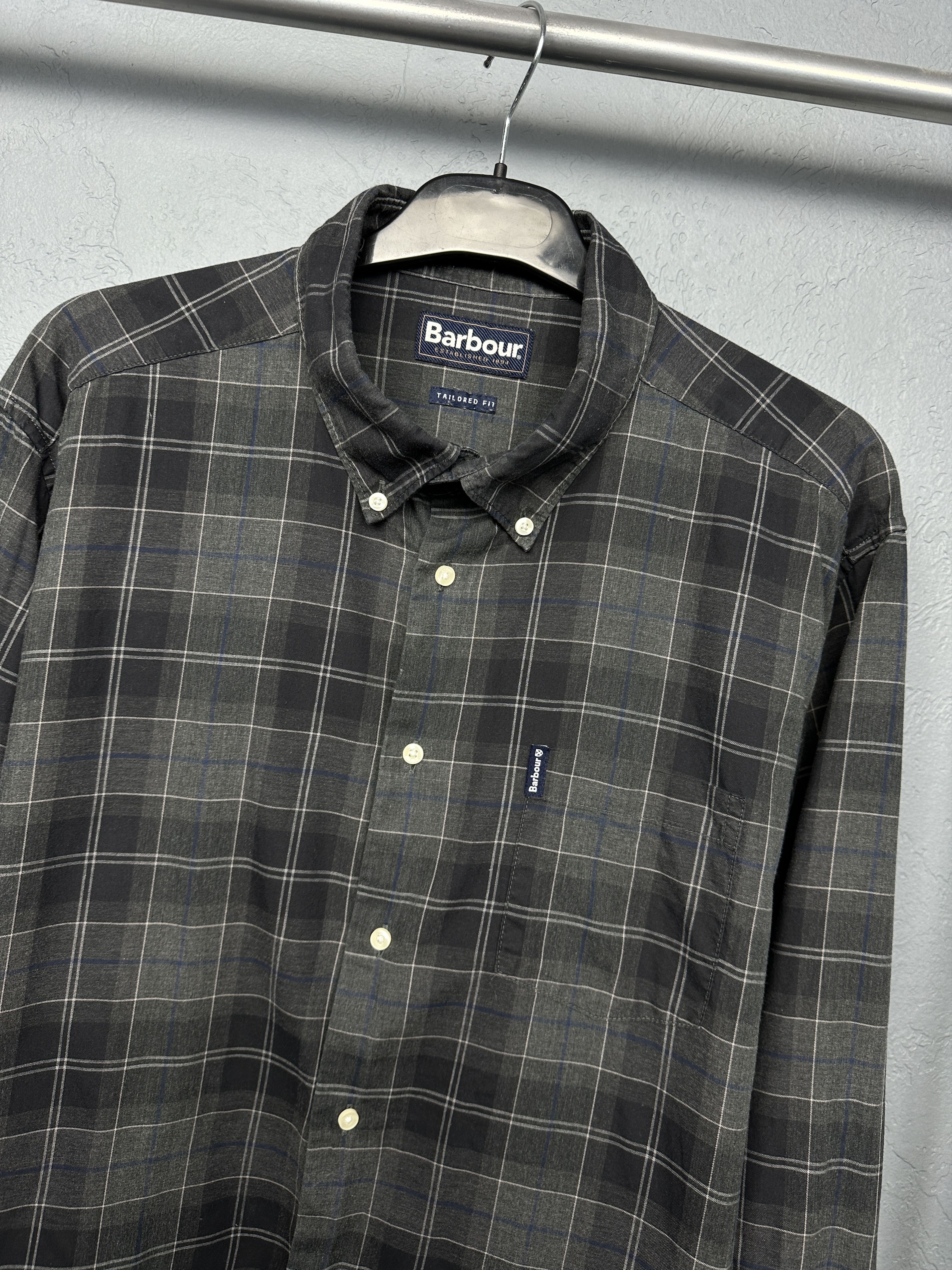 Barbour Barbour Wetheram Mens Long Sleeve Plaid Shirt Size US XL / EU 56 / 4 - 2 Thumbnail