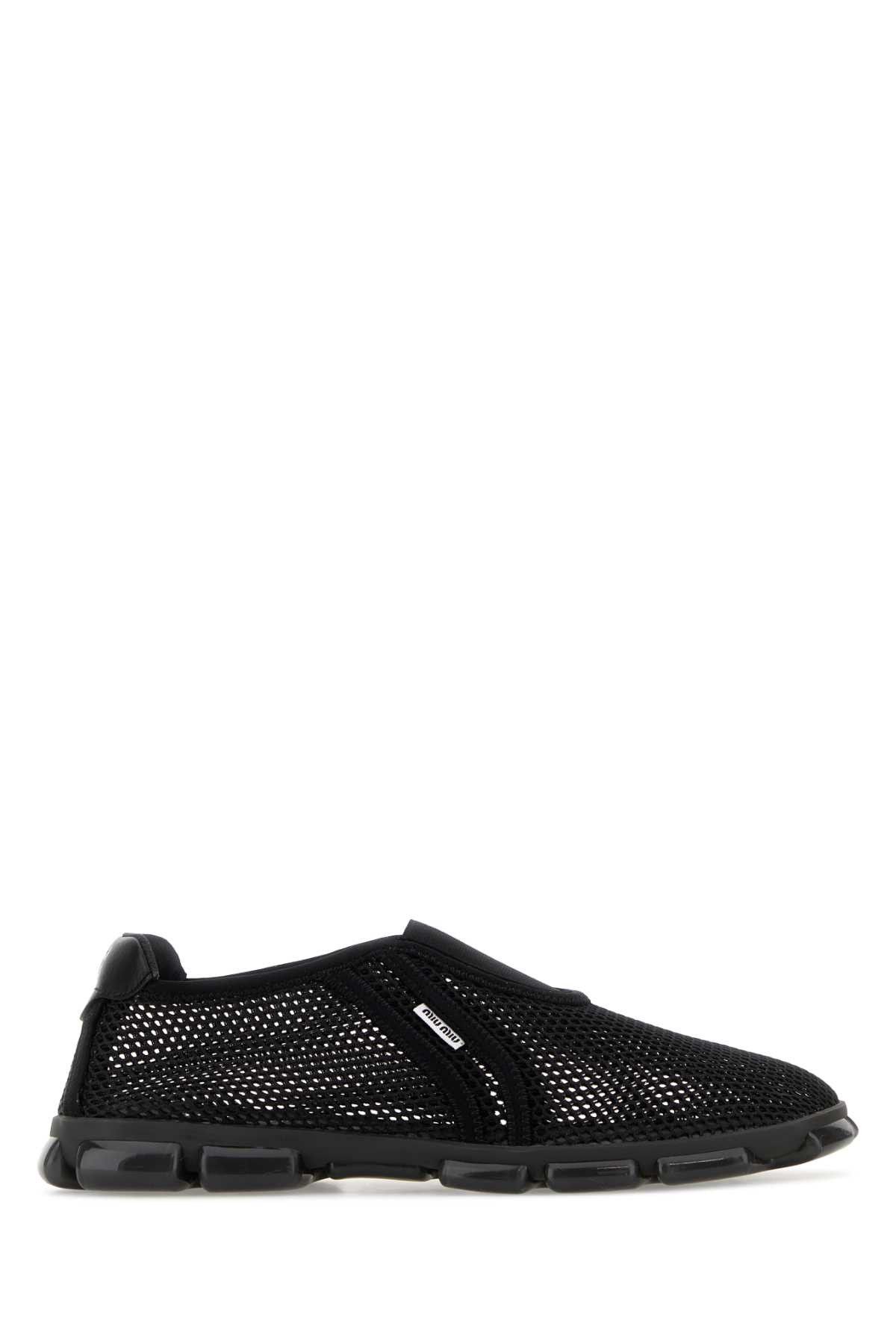 Miu Miu Black Mesh Slip Ons Size US 8.5 / IT 38.5 - 1 Thumbnail