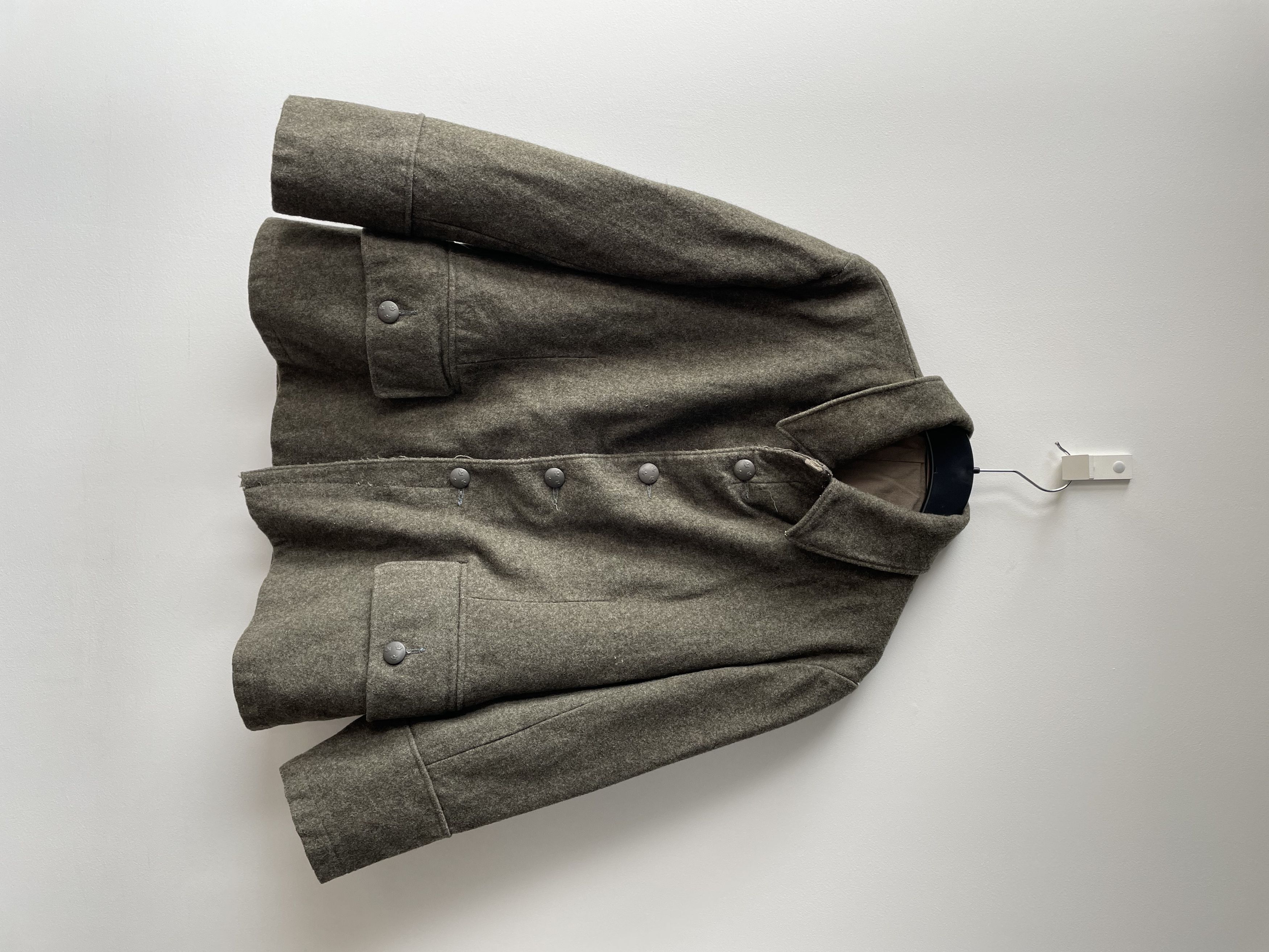 image of Swedish Ww2 Military Army Wool 3/4 Sleeve Jacket in Khaki Green, Men's (Size Medium)