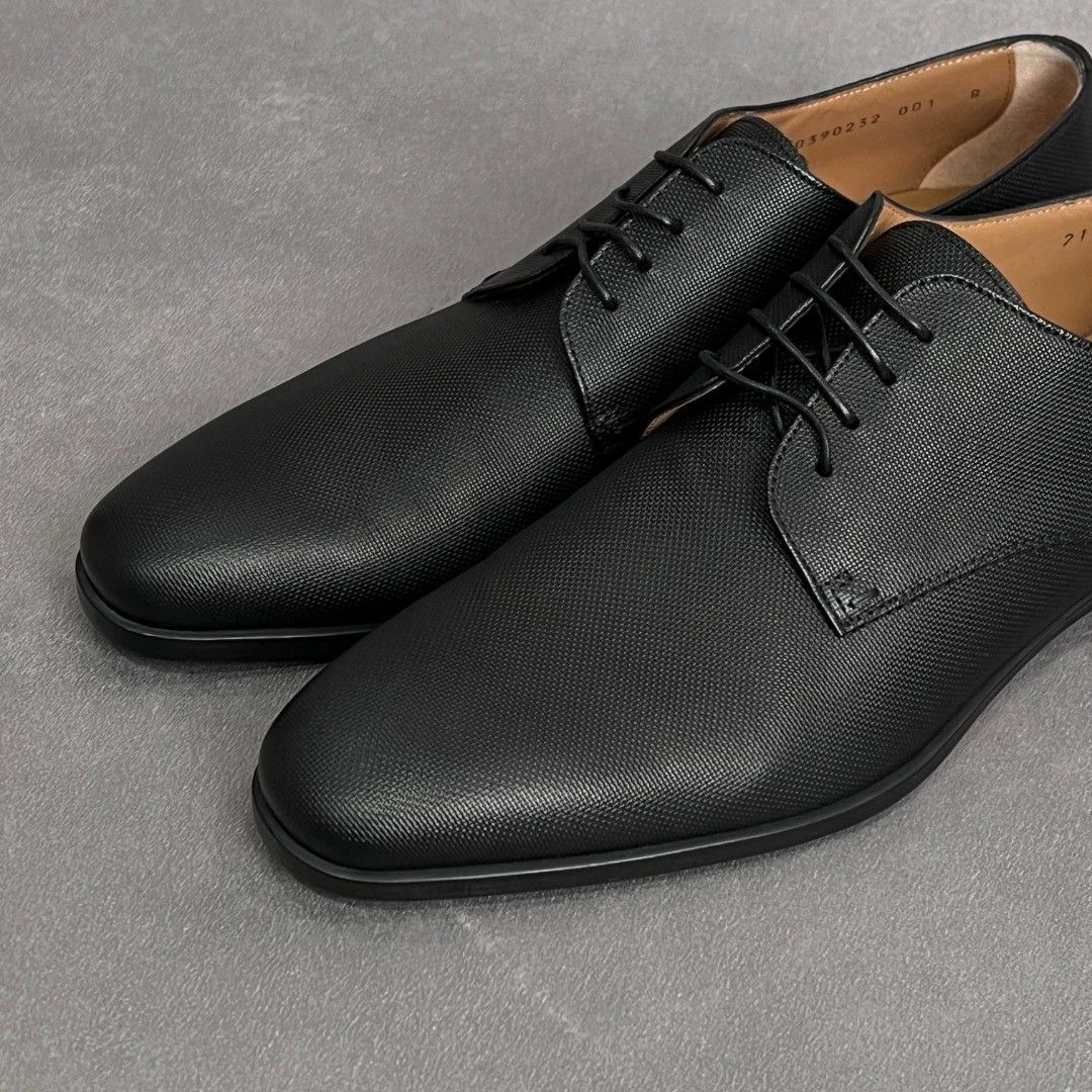 Hugo Boss HUGO BOSS Black Leather Derbies Size US 9 / EU 42 - 4 Thumbnail