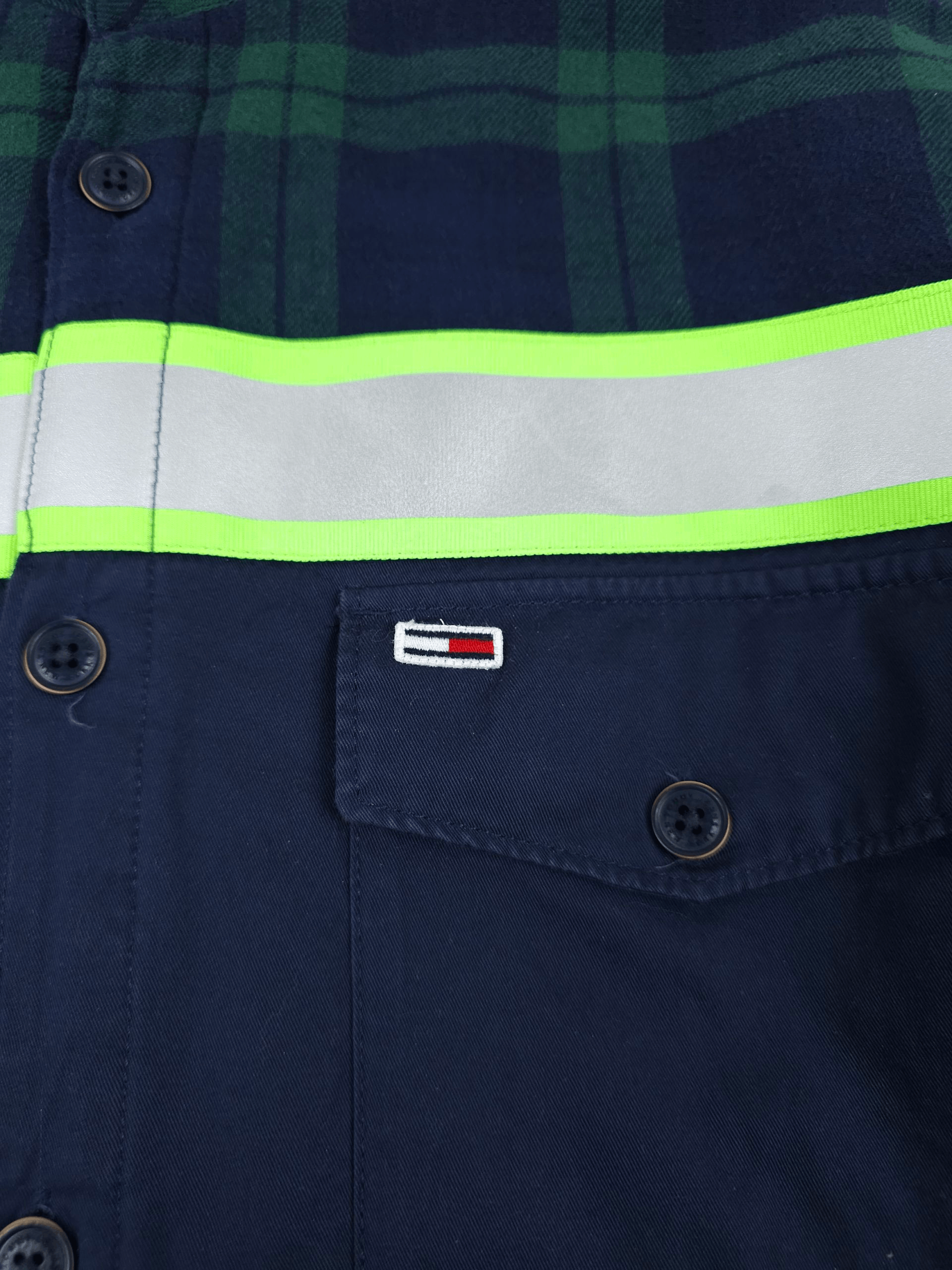 Tommy Hilfiger 💎 Tommy Hilfiger Reflective Workwear Checked Jacket XL Size US XL / EU 56 / 4 - 3 Thumbnail