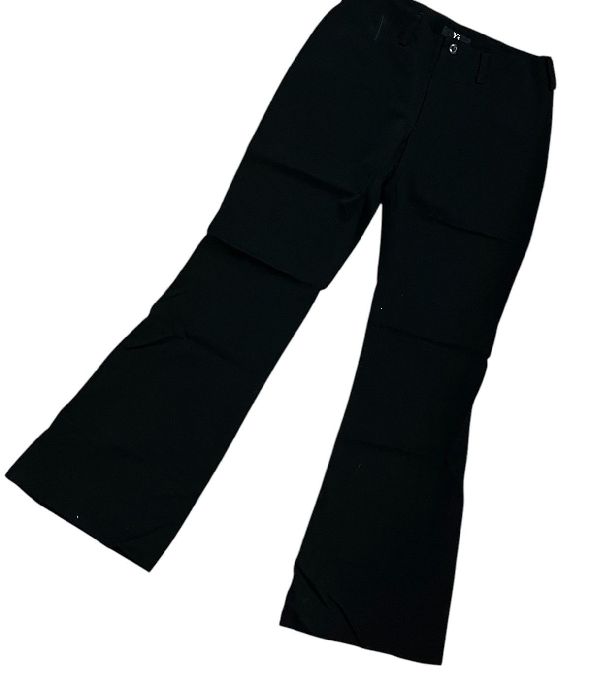 Yohji Yamamoto Vintage yohji yamamoto y’s flared black trousers Size 26" / US 2 / IT 38 - 2 Thumbnail